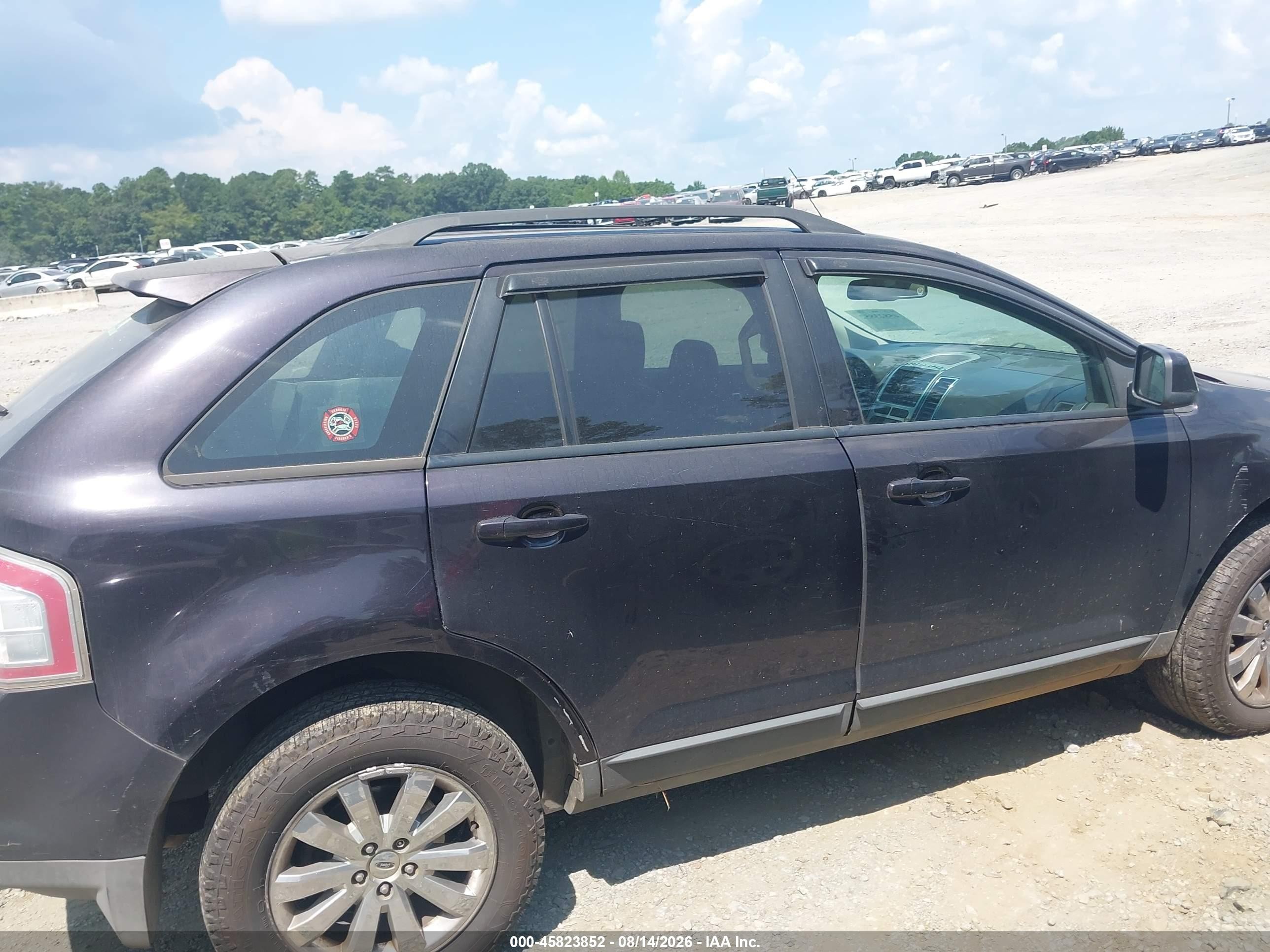 2007 Ford Edge Sel Plus Black vin: 2FMDK39C17BA21342