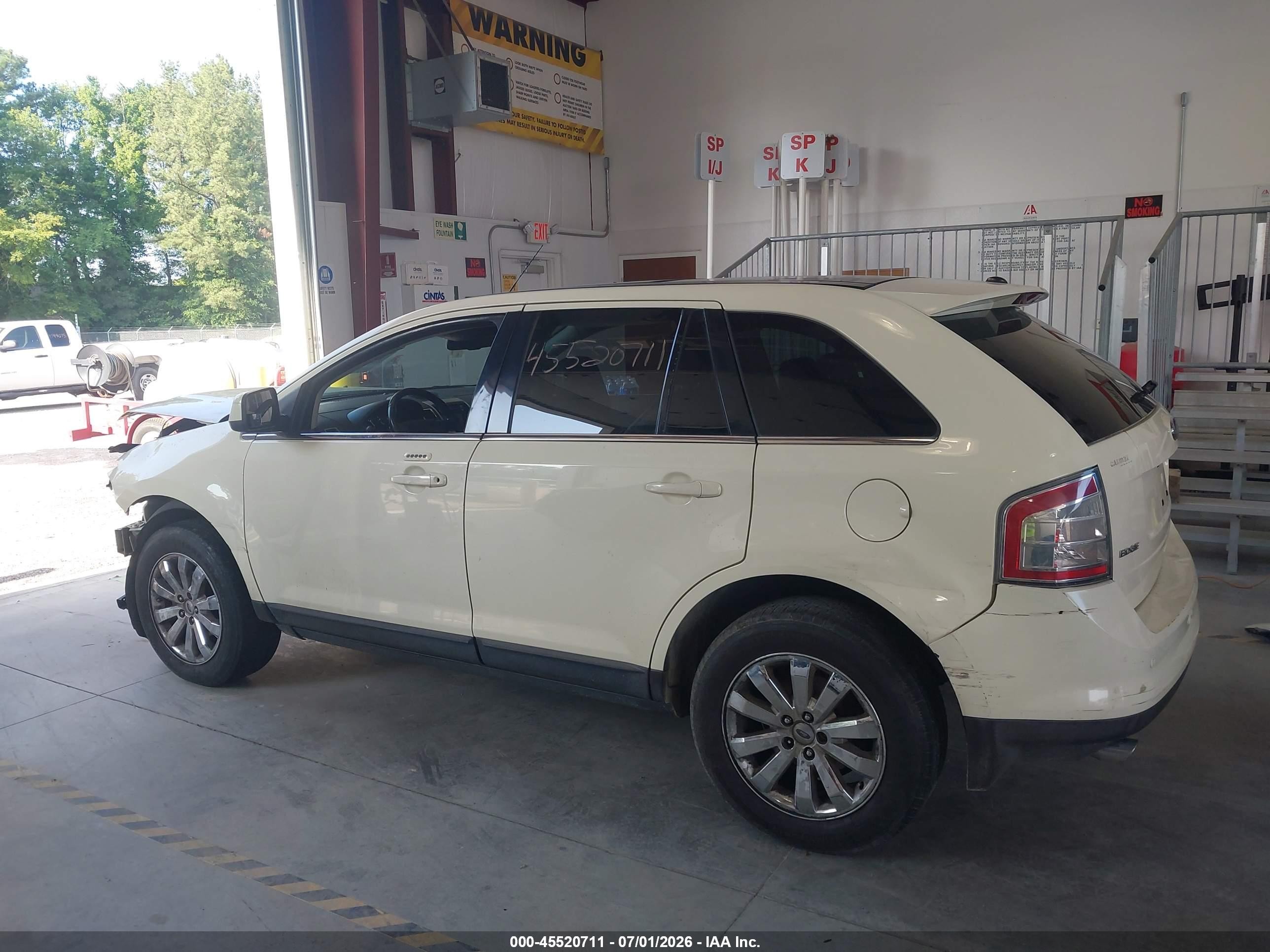 2008 Ford Edge Limited White vin: 2FMDK39C18BA32973