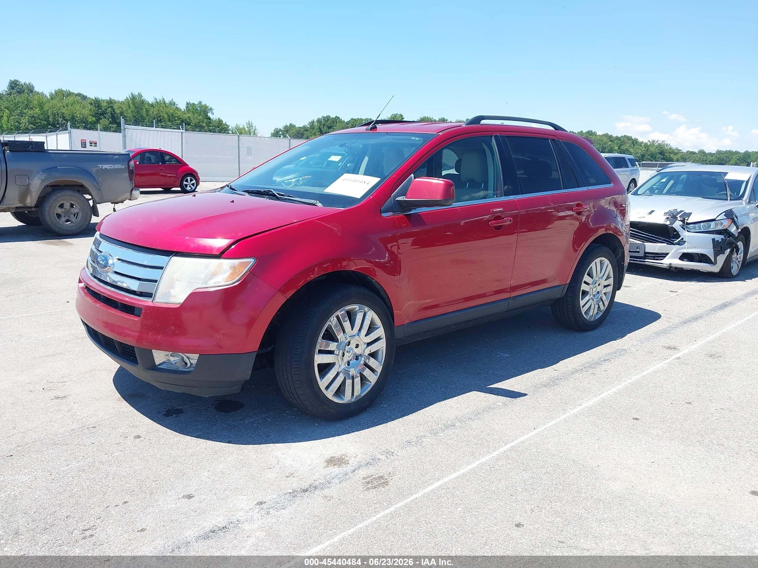 2008 Ford Edge Limited Red vin: 2FMDK39C18BB07283