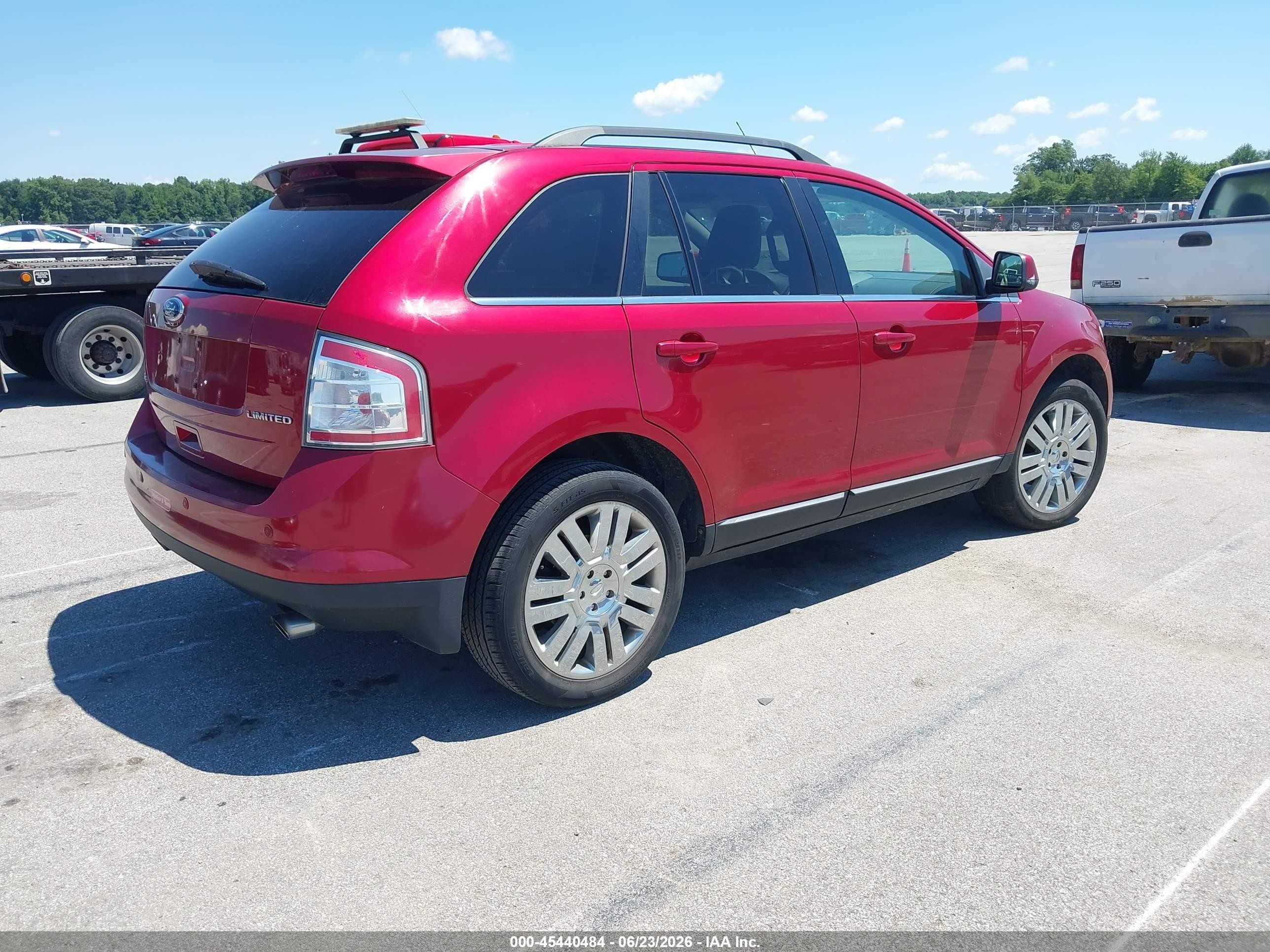 2008 Ford Edge Limited Red vin: 2FMDK39C18BB07283