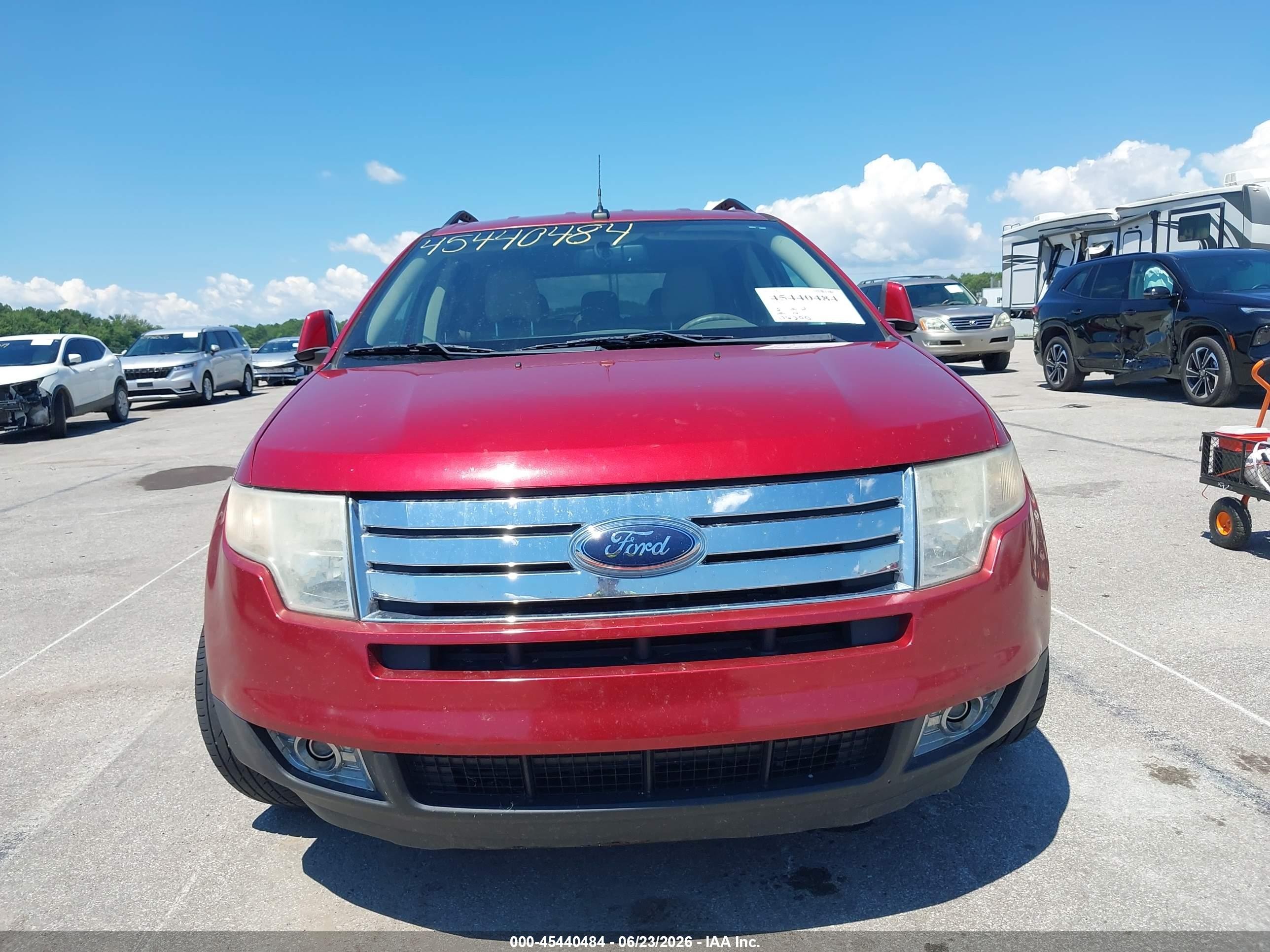 2008 Ford Edge Limited Red vin: 2FMDK39C18BB07283