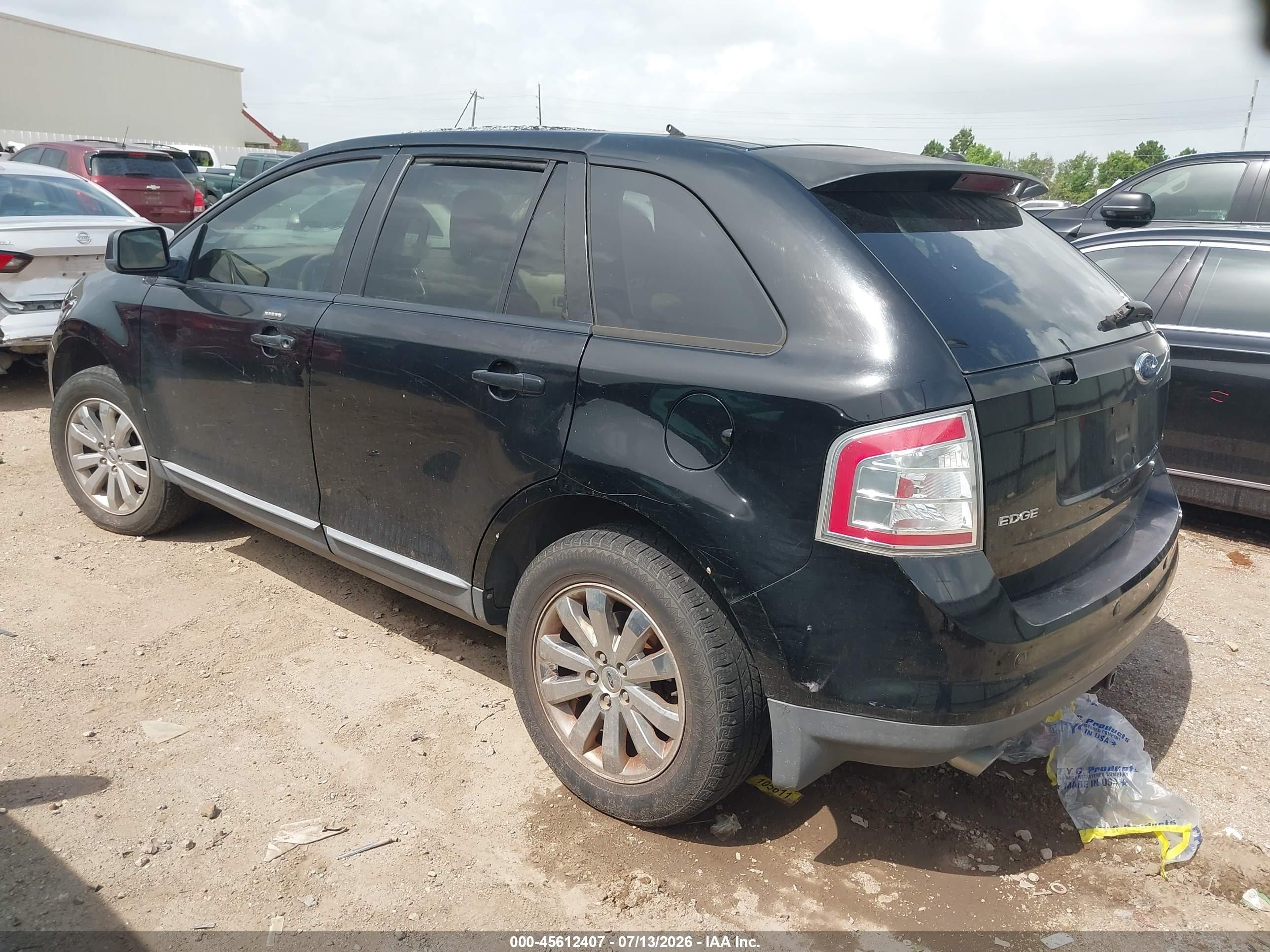 2007 Ford Edge Sel Plus Черный vin: 2FMDK39C27BB67331