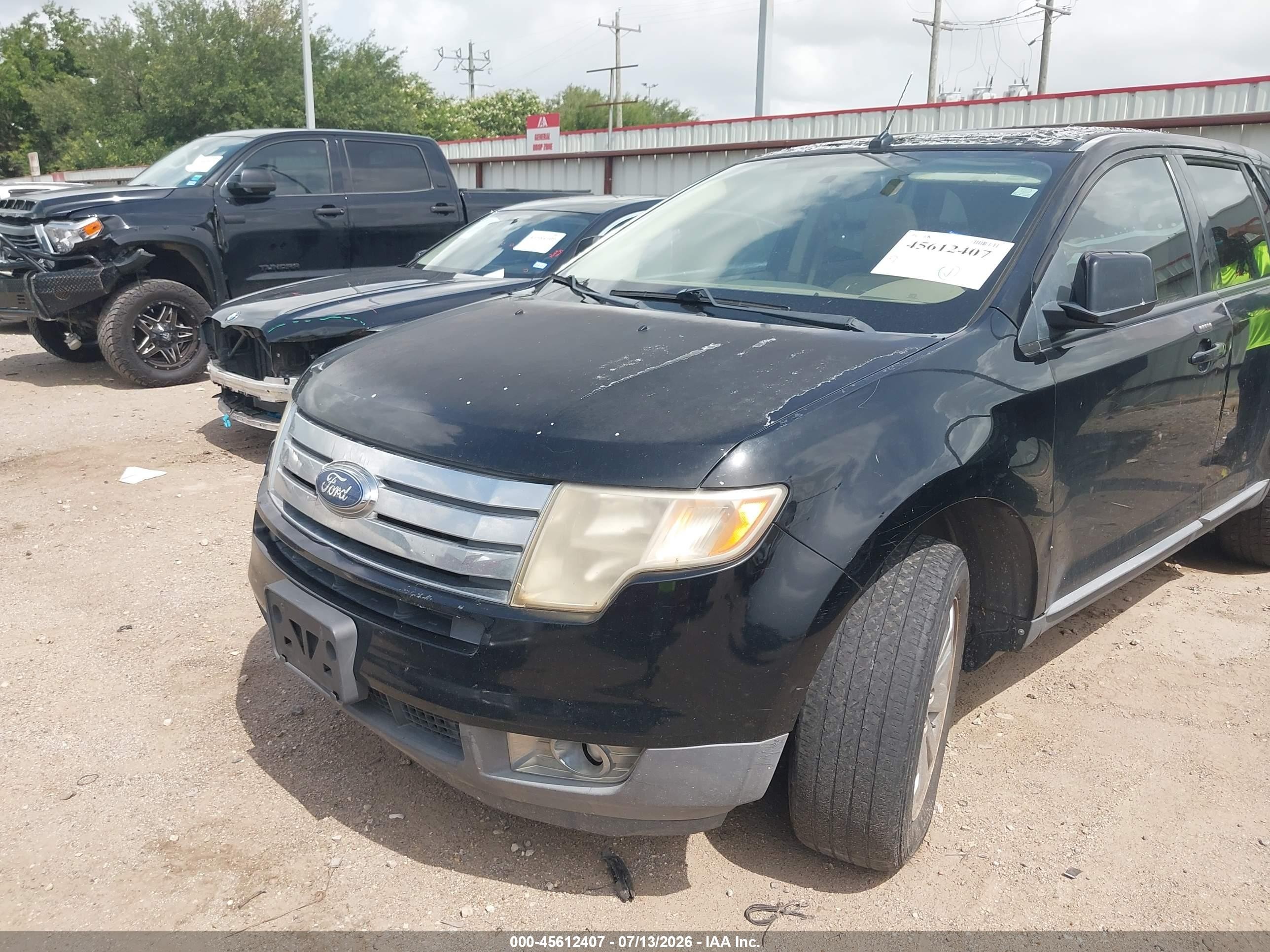 2007 Ford Edge Sel Plus Черный vin: 2FMDK39C27BB67331