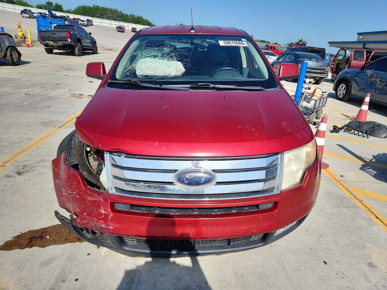 2008 Ford Edge Limited Red vin: 2FMDK39C28BA71815