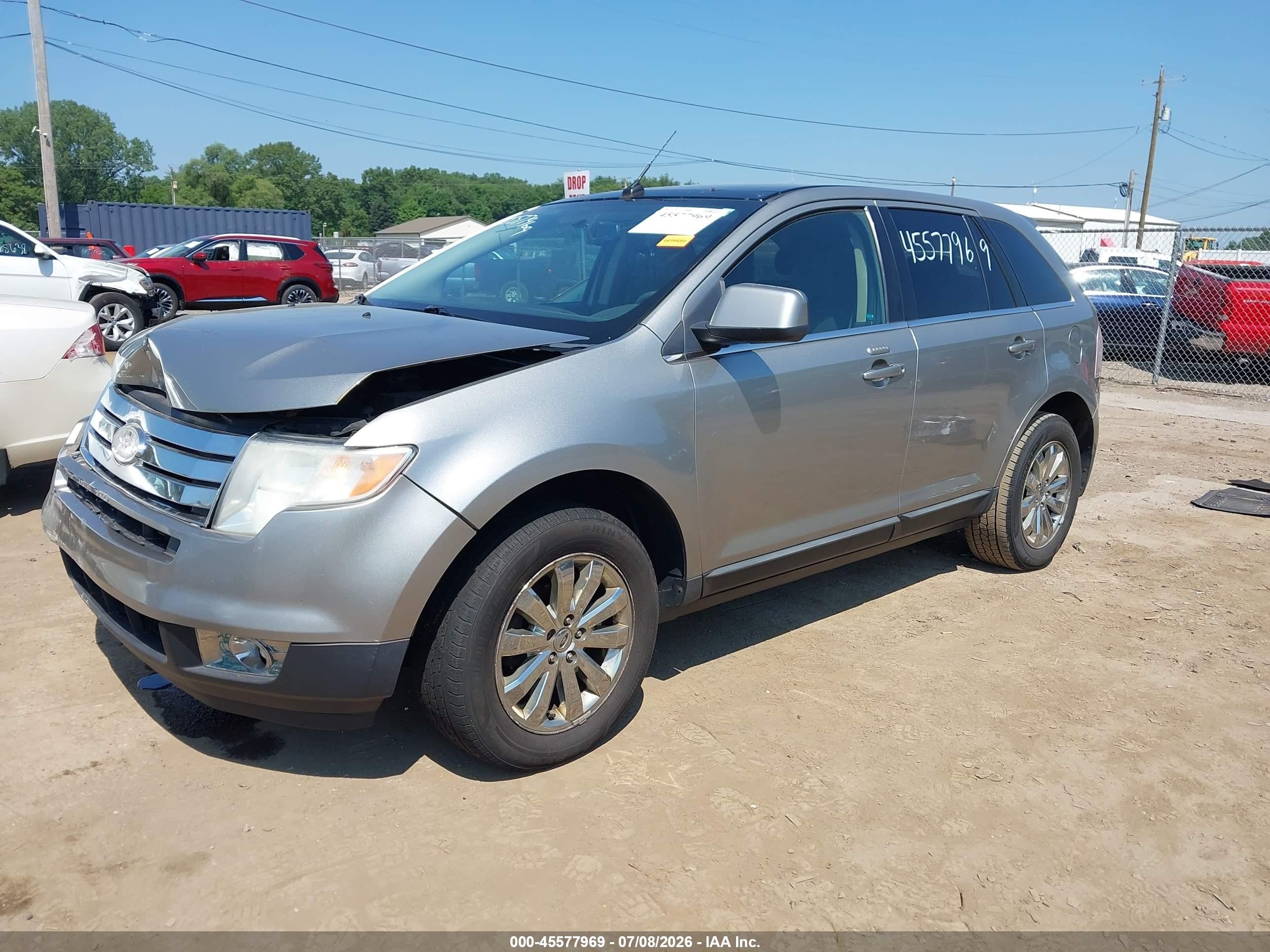 2008 Ford Edge Limited Серебряный vin: 2FMDK39C28BA99856