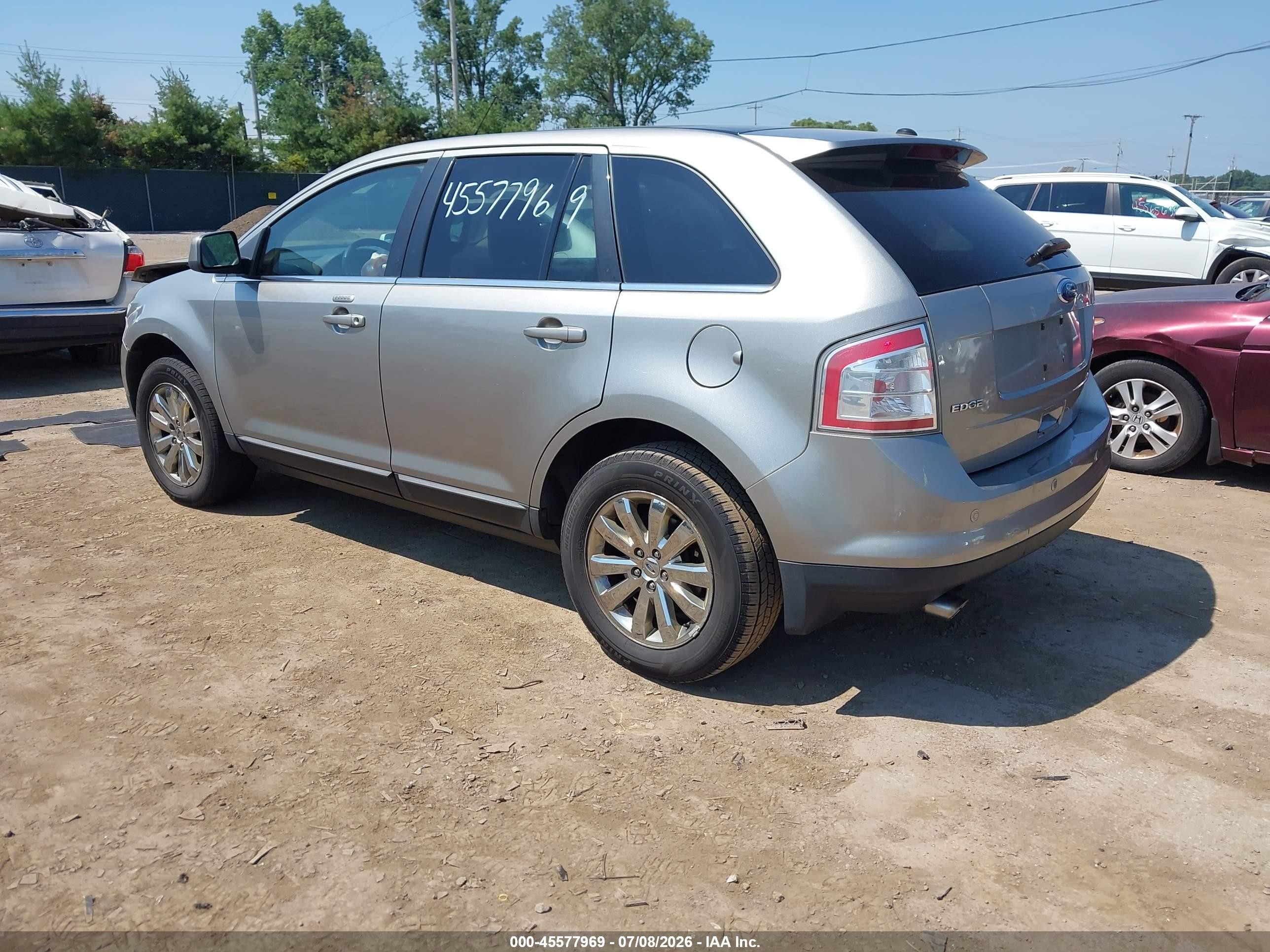 2008 Ford Edge Limited Серебряный vin: 2FMDK39C28BA99856