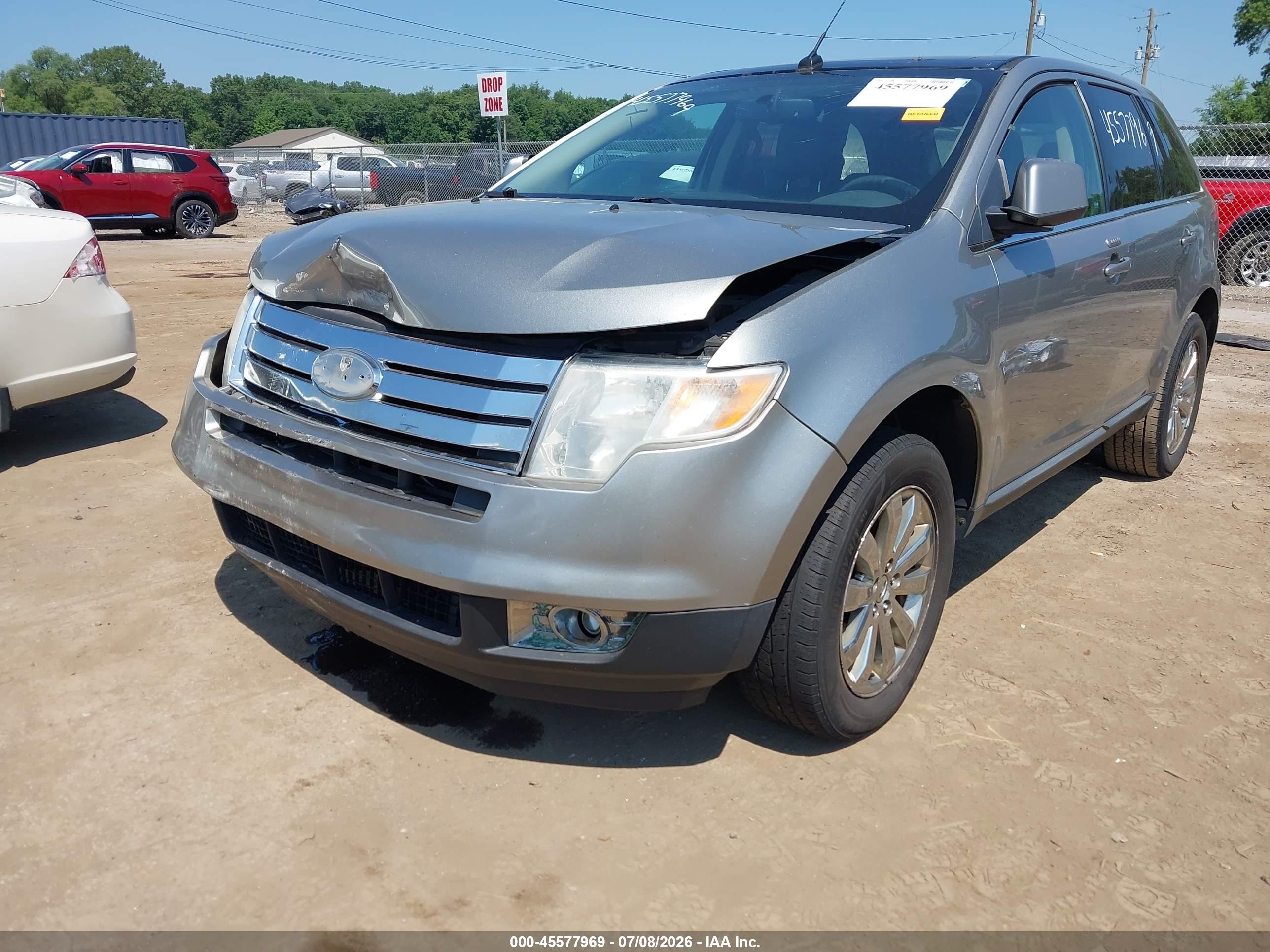 2008 Ford Edge Limited Серебряный vin: 2FMDK39C28BA99856