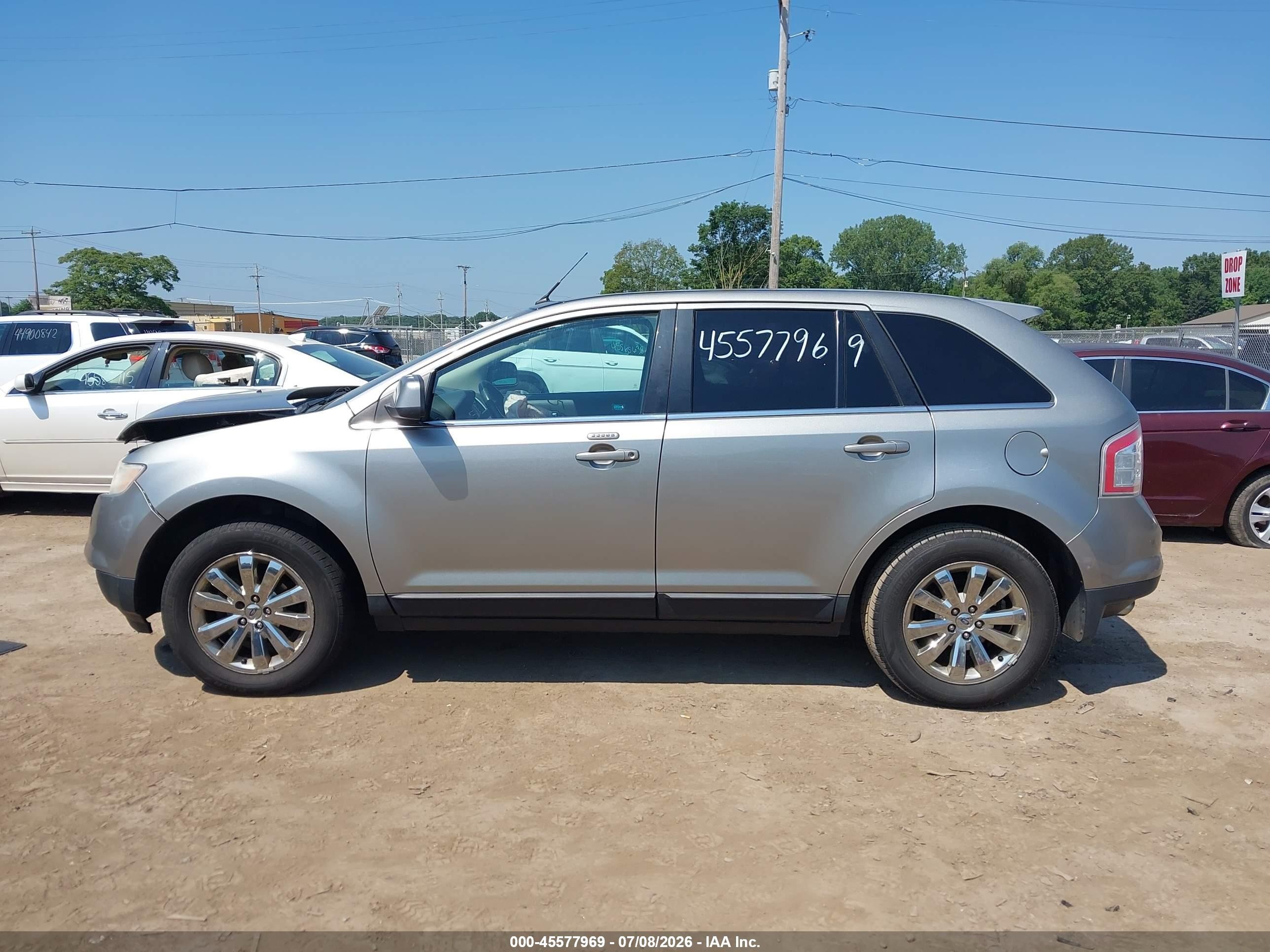 2008 Ford Edge Limited Серебряный vin: 2FMDK39C28BA99856