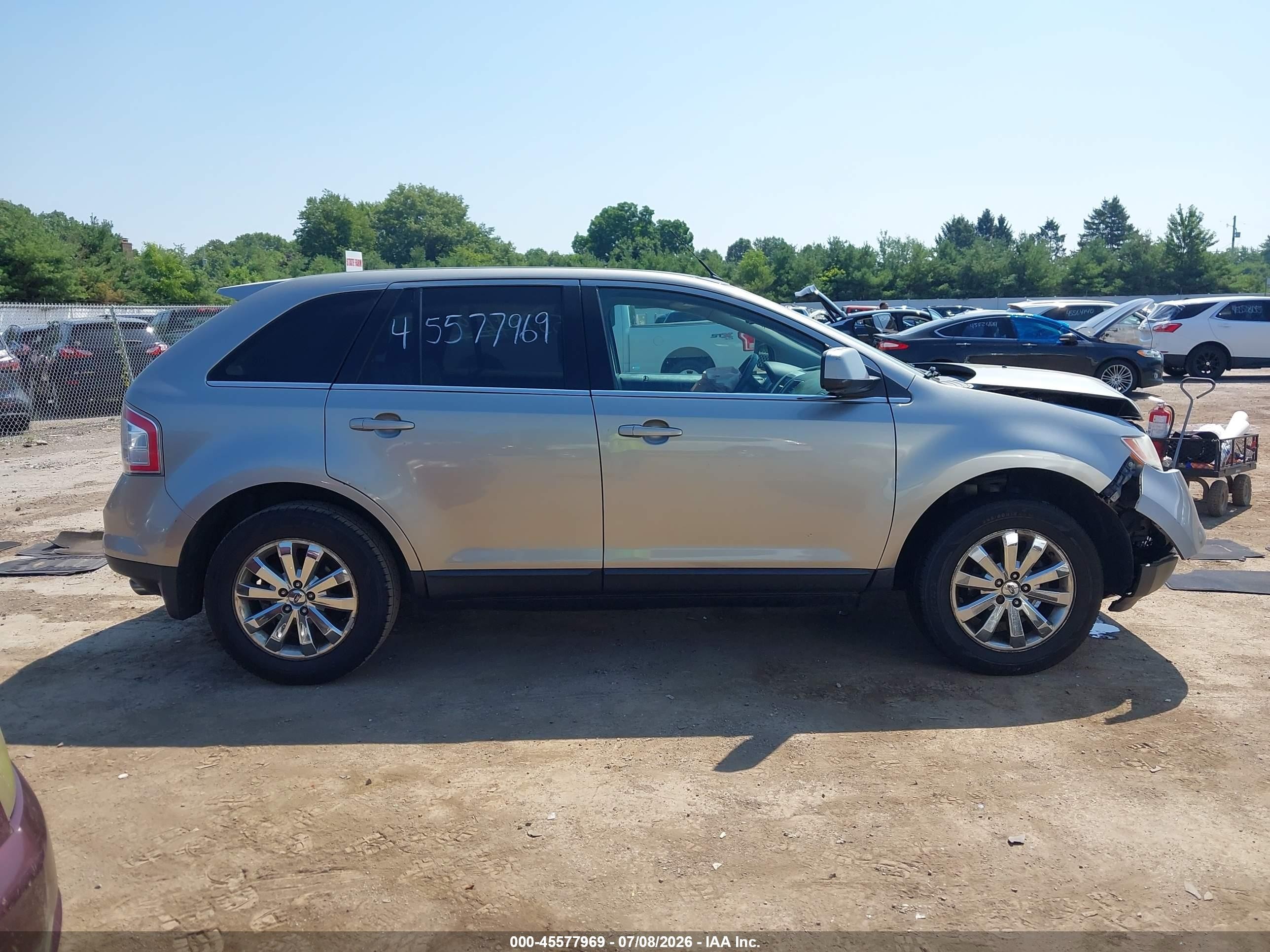 2008 Ford Edge Limited Серебряный vin: 2FMDK39C28BA99856