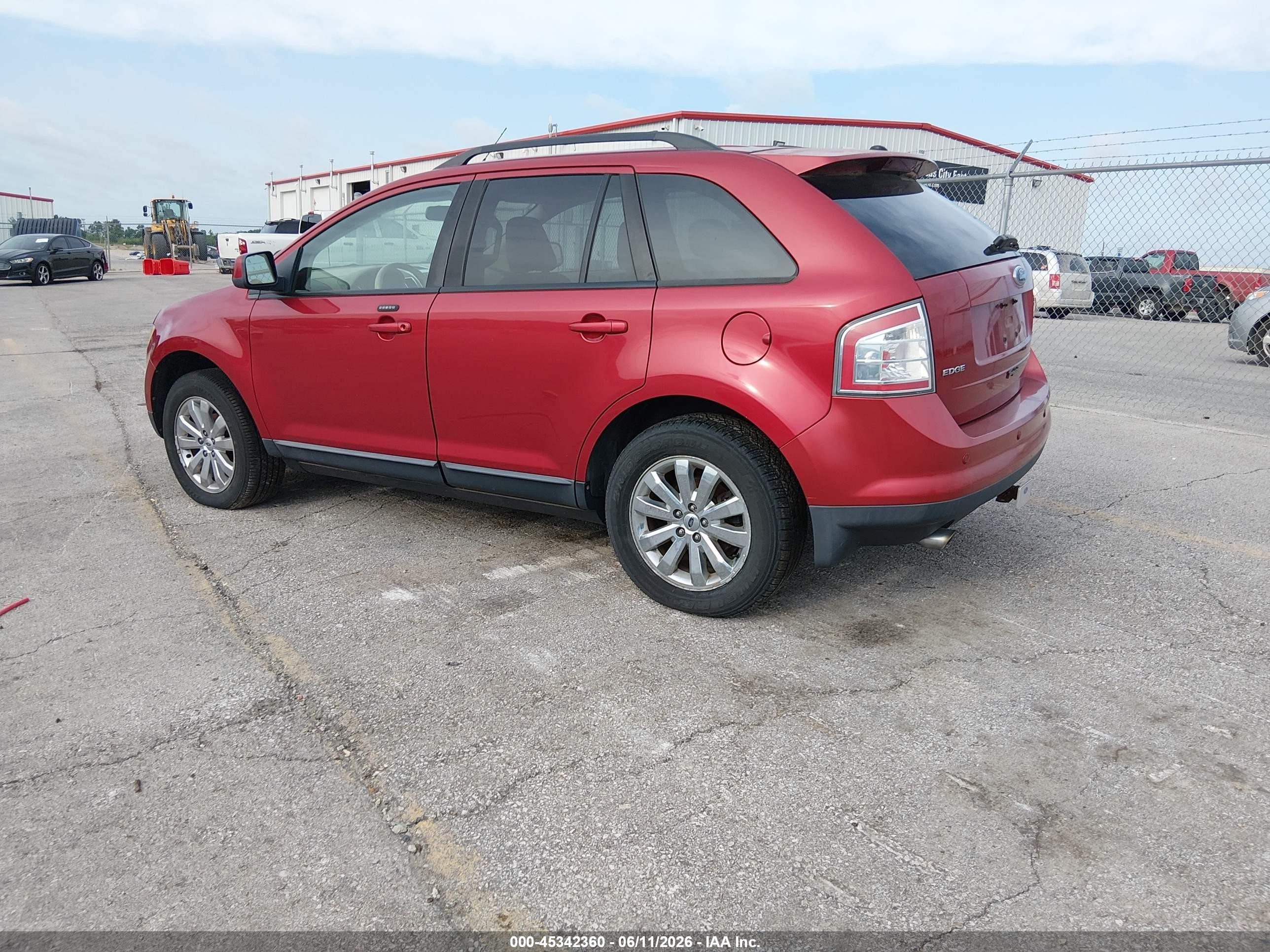 2007 Ford Edge Sel Plus Red vin: 2FMDK39C47BB59568