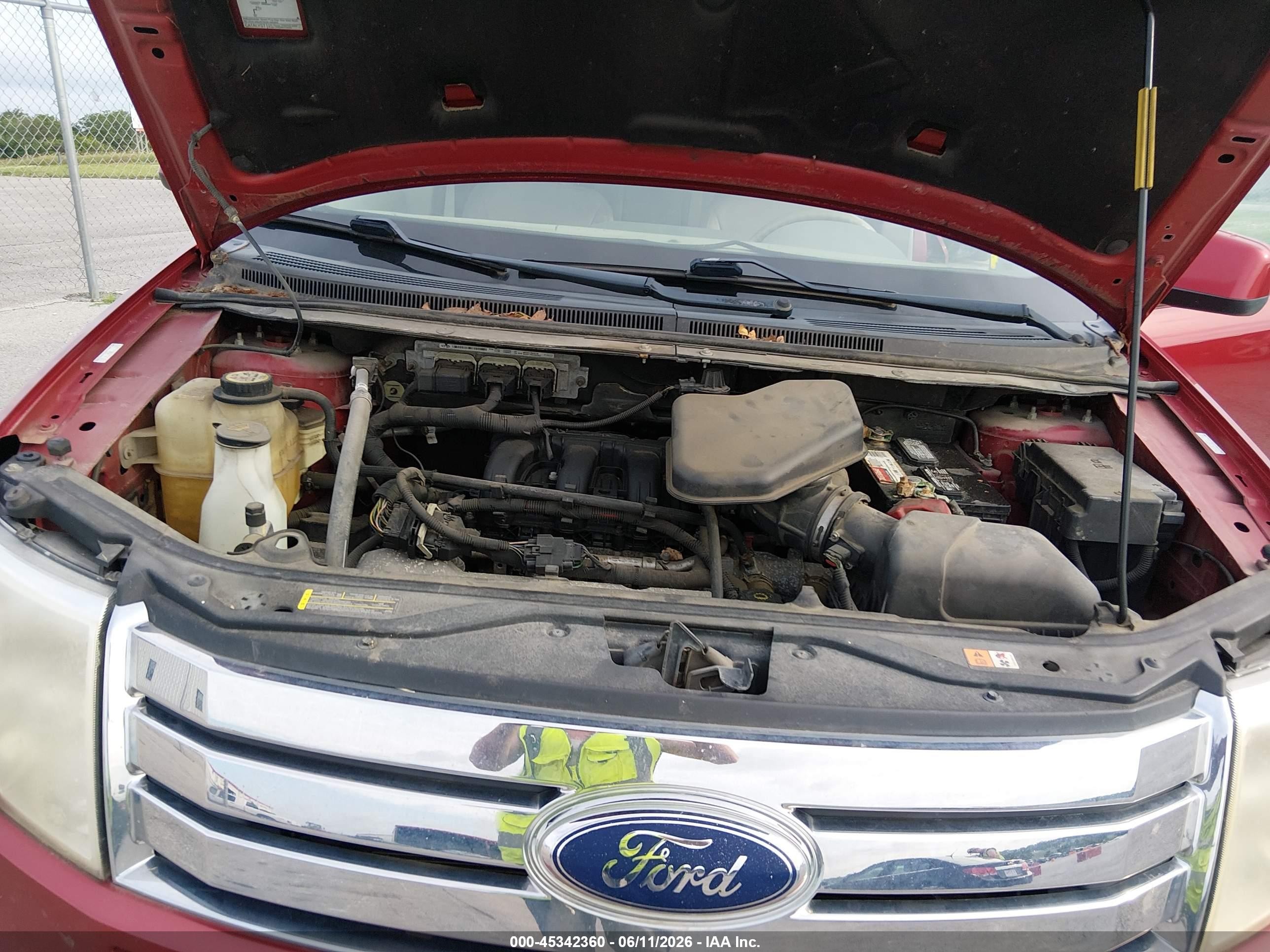 2007 Ford Edge Sel Plus Red vin: 2FMDK39C47BB59568
