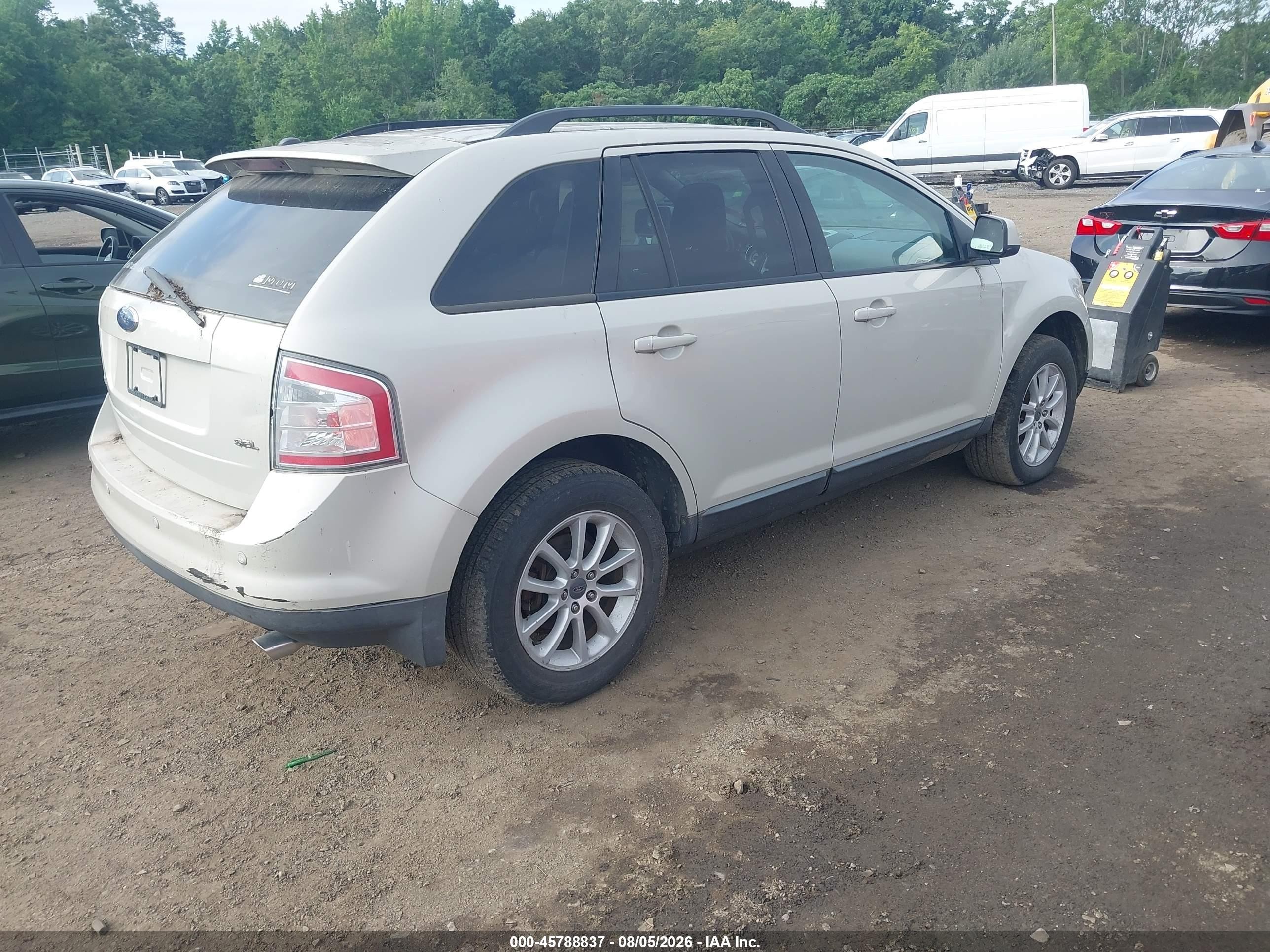 2007 Ford Edge Sel Plus White vin: 2FMDK39C47BB71851