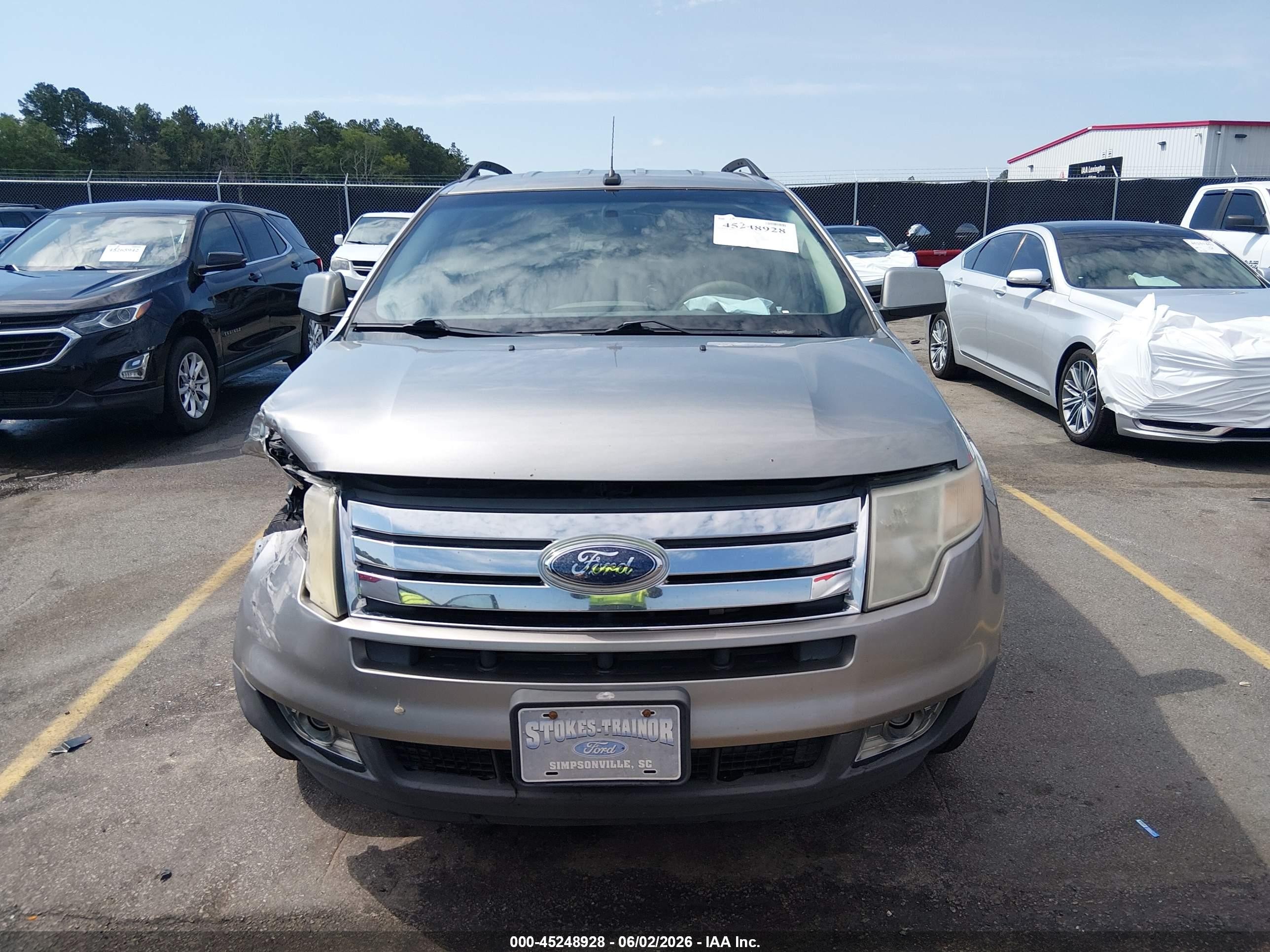 2008 Ford Edge Limited Tan vin: 2FMDK39C48BB40357