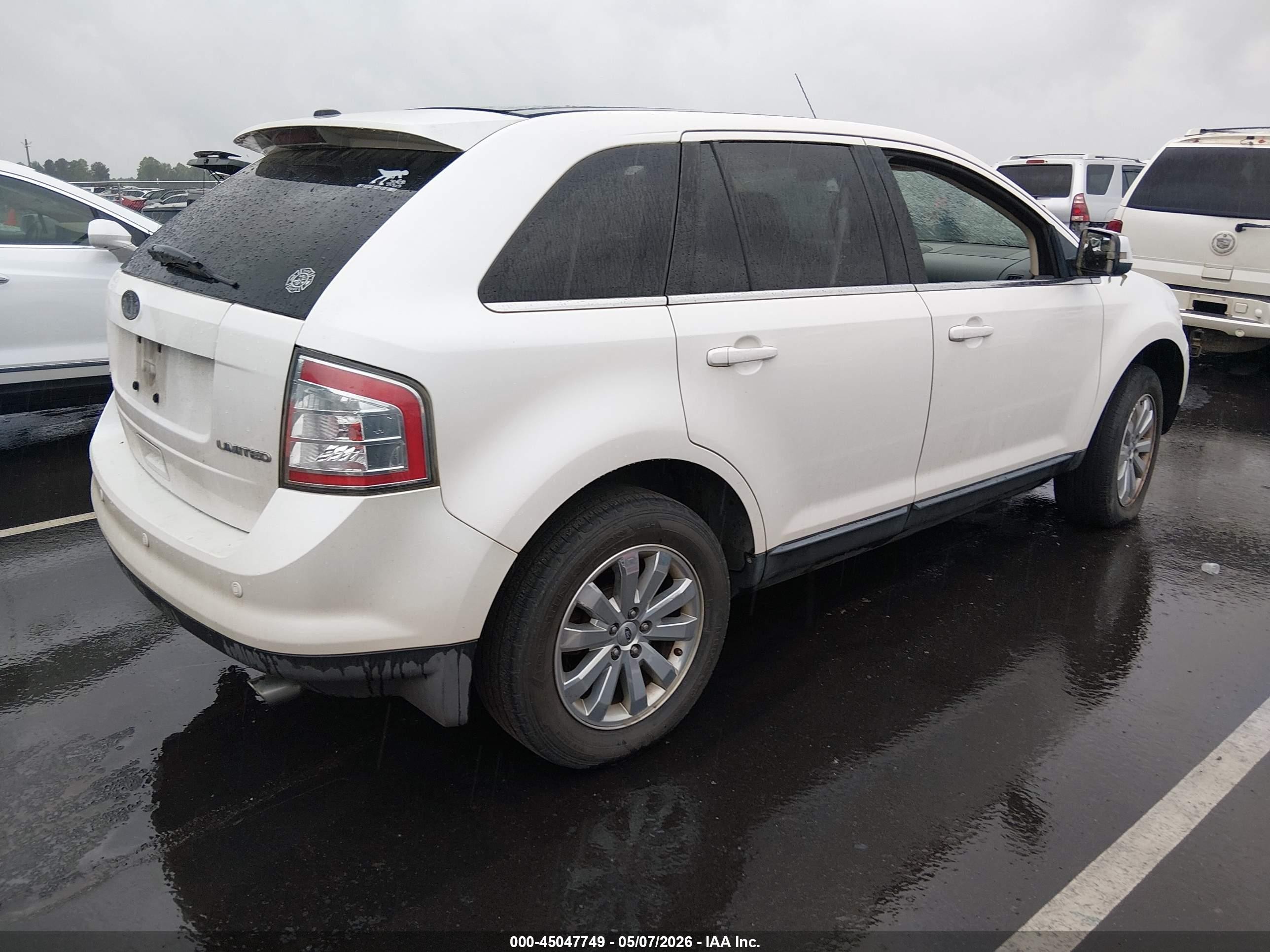 2009 Ford Edge Limited White vin: 2FMDK39C49BA49784