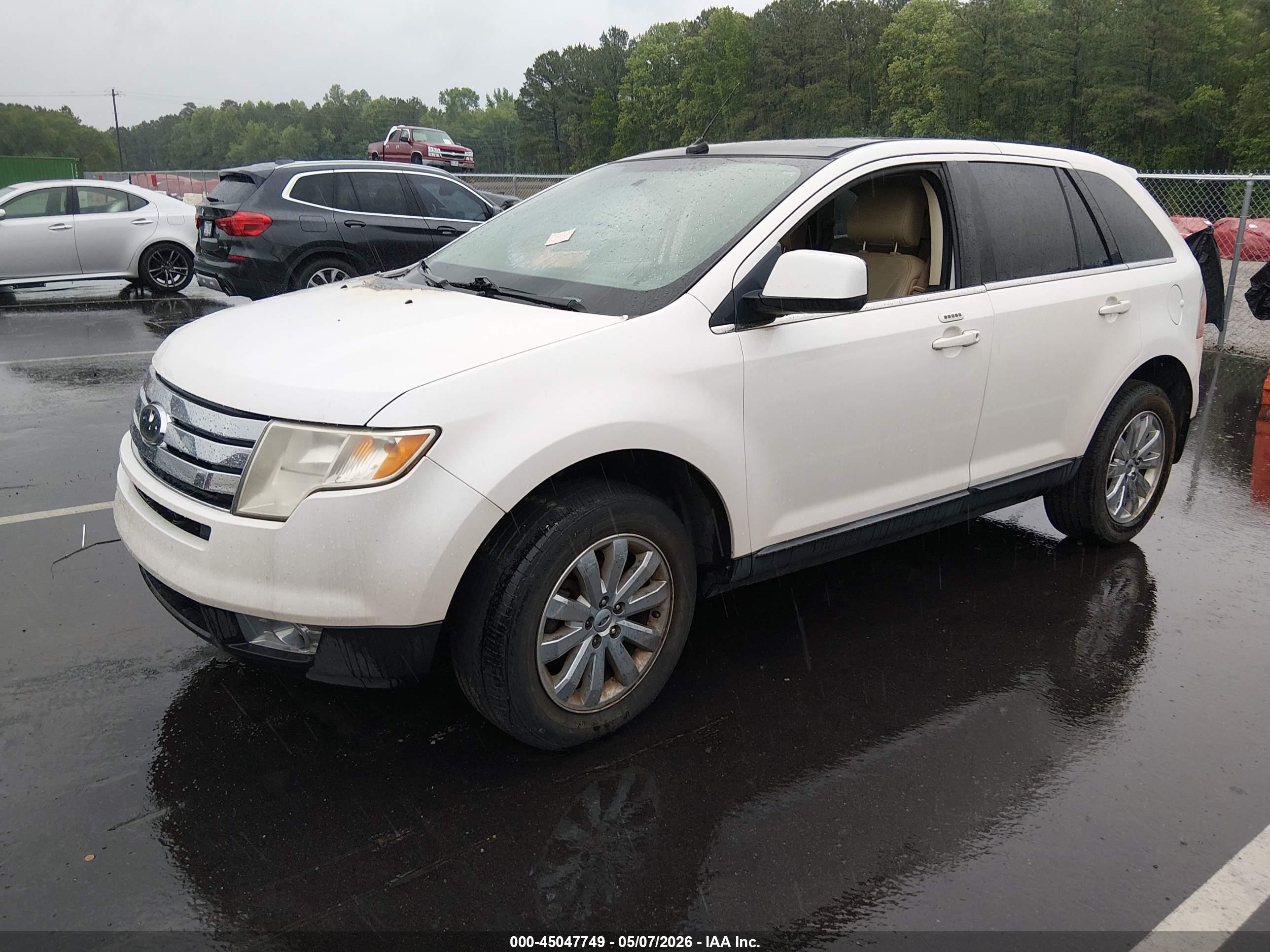 2009 Ford Edge Limited White vin: 2FMDK39C49BA49784