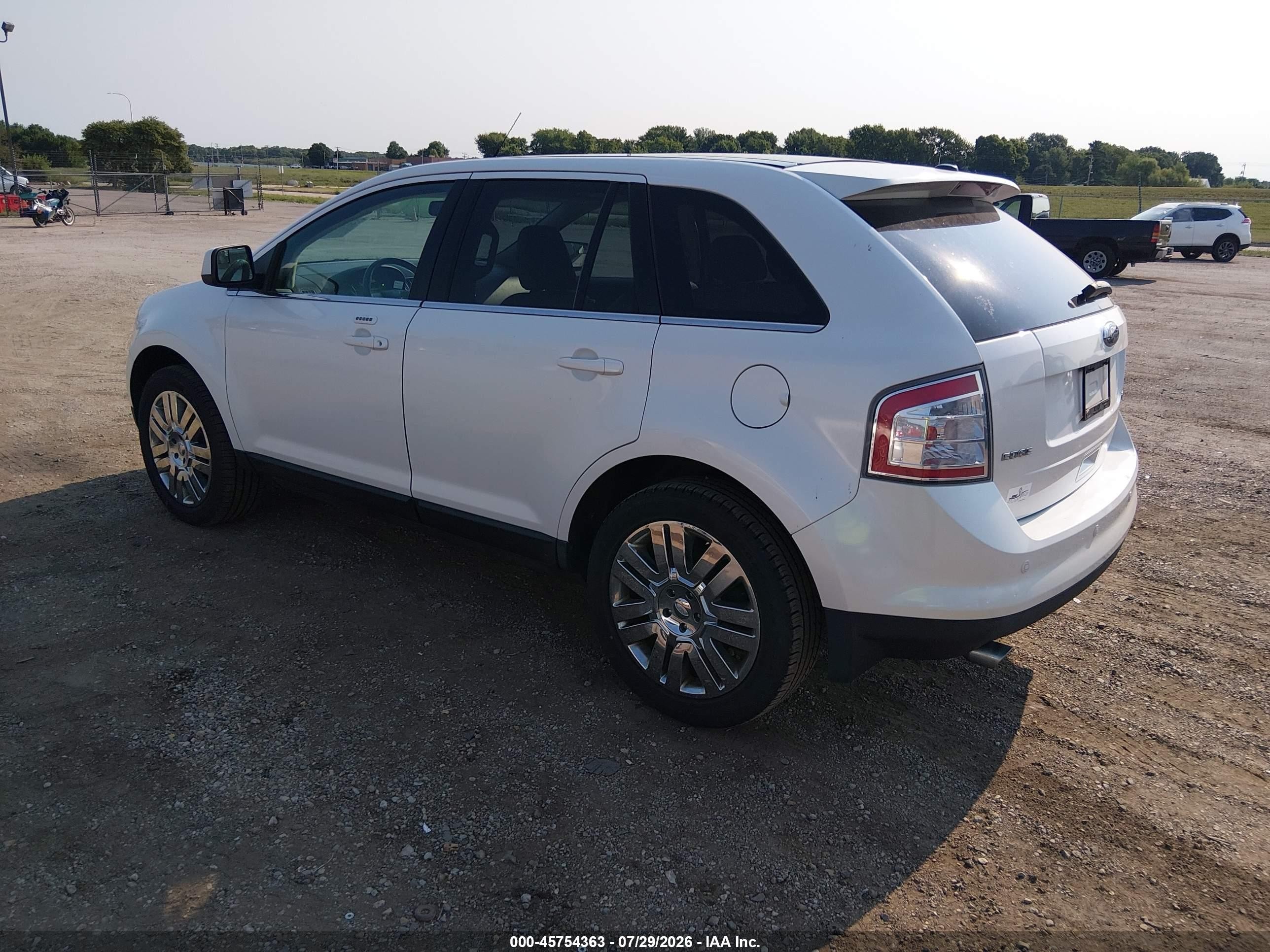 2009 Ford Edge Limited White vin: 2FMDK39C49BA87225