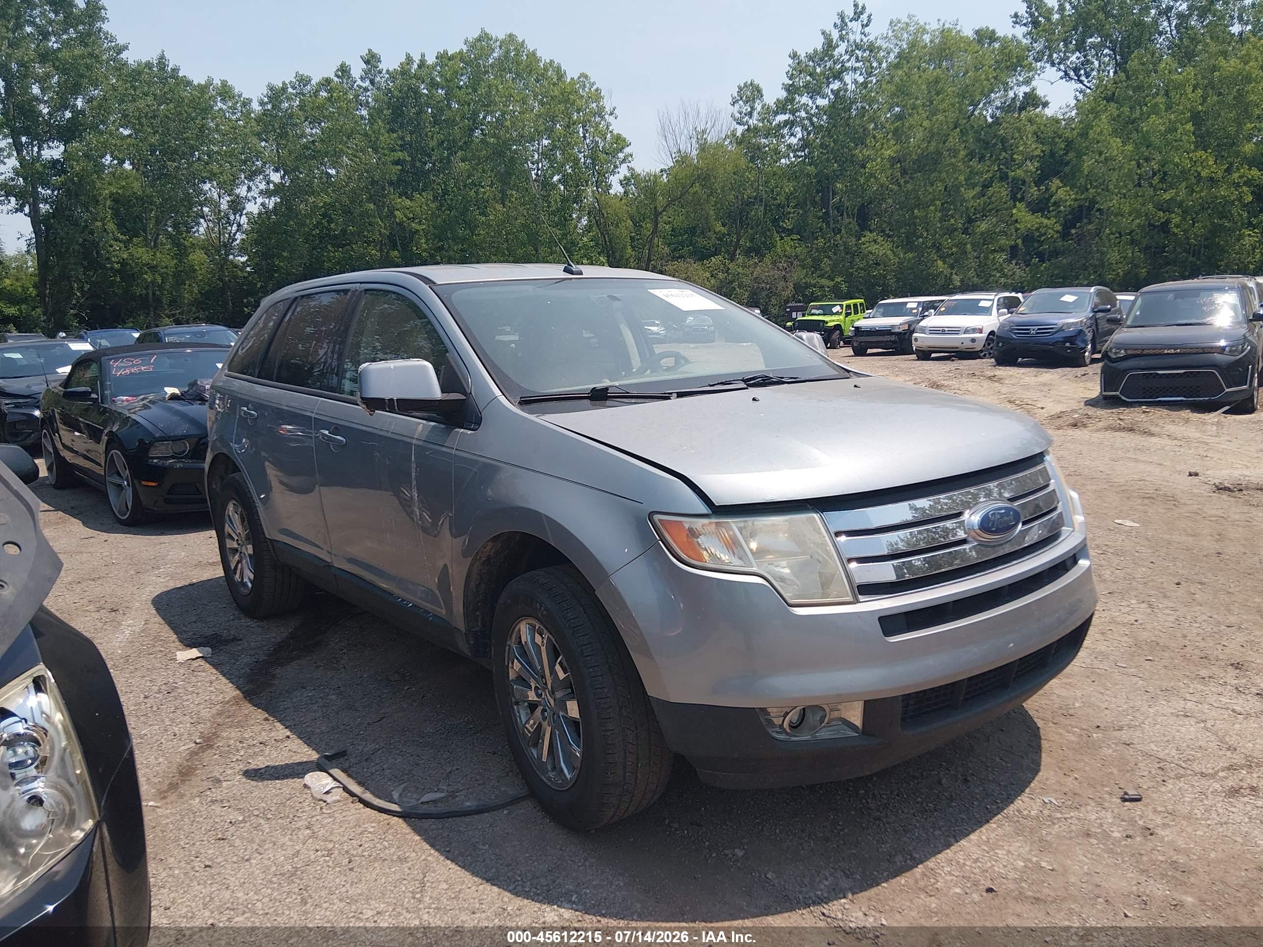 2007 Ford Edge Sel Plus Silver vin: 2FMDK39C57BA32599