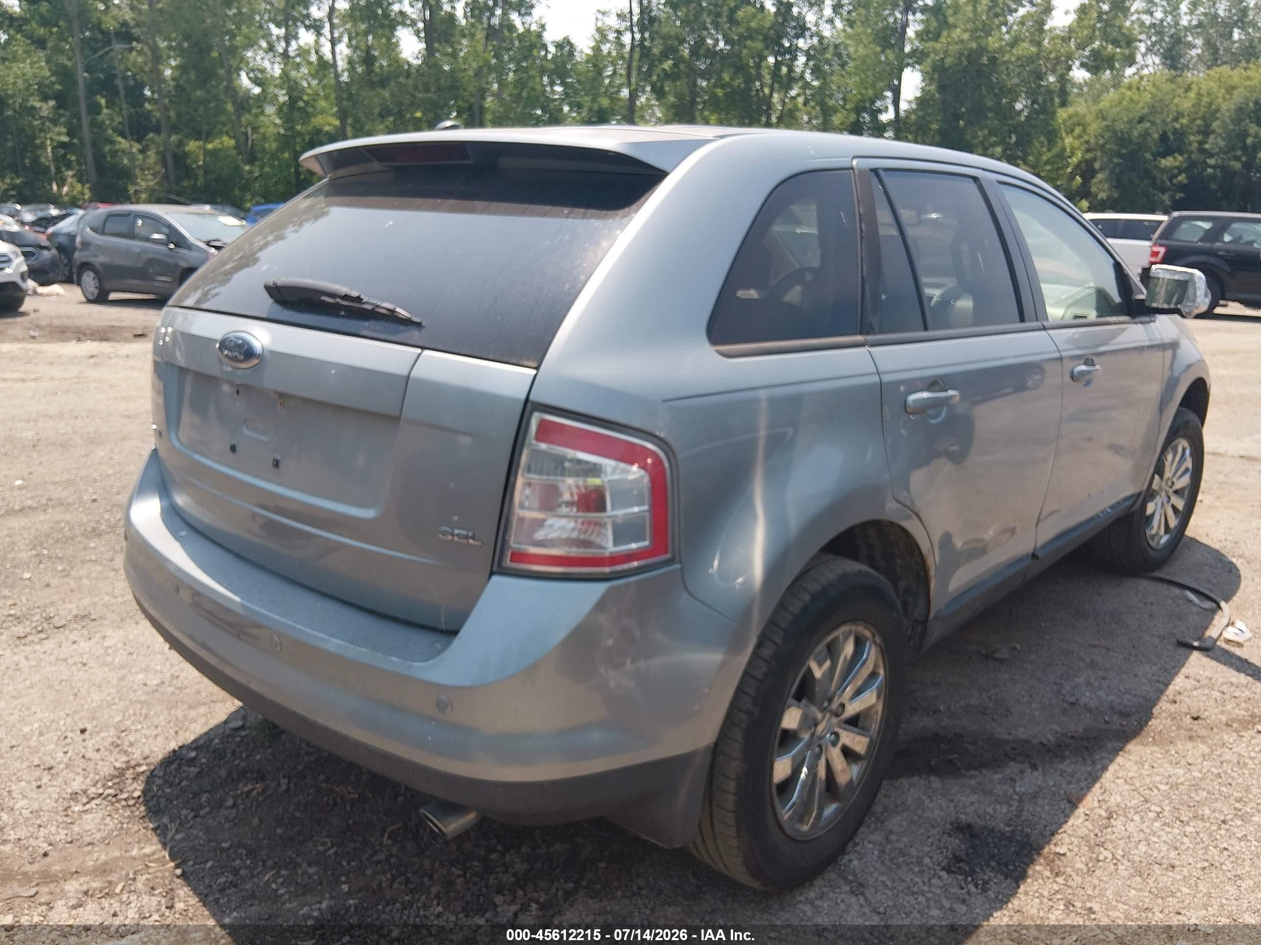 2007 Ford Edge Sel Plus Silver vin: 2FMDK39C57BA32599