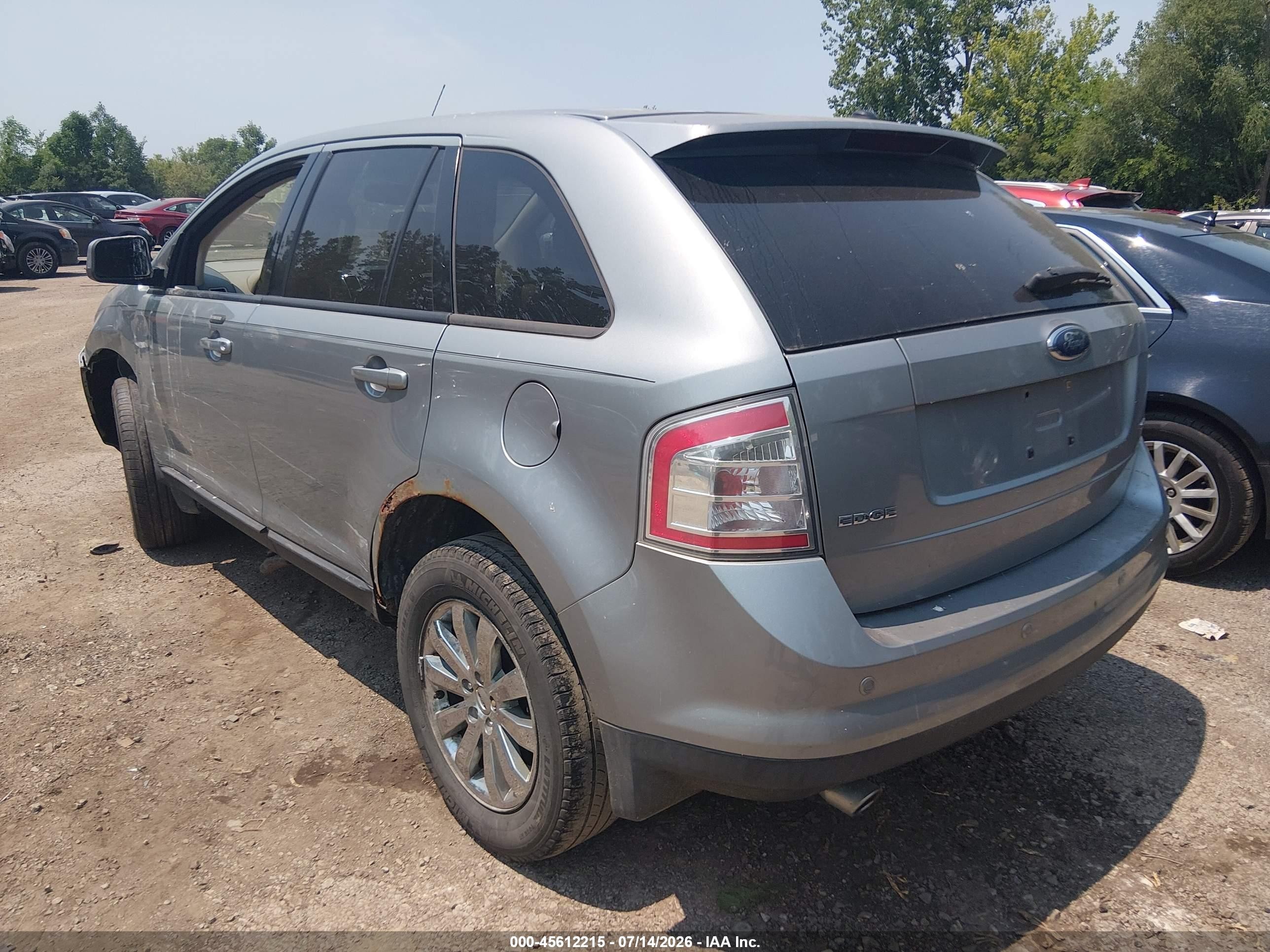 2007 Ford Edge Sel Plus Silver vin: 2FMDK39C57BA32599