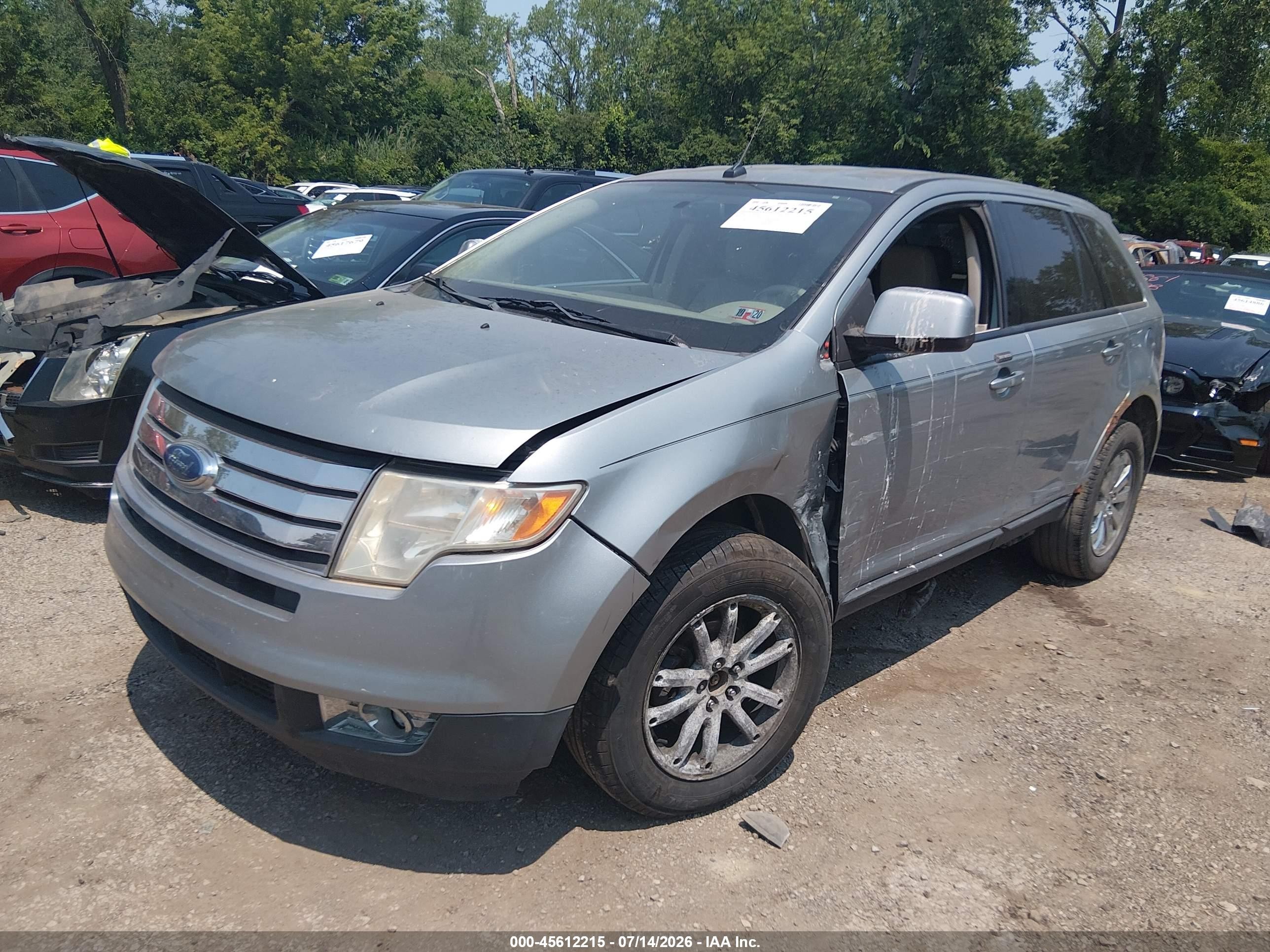 2007 Ford Edge Sel Plus Silver vin: 2FMDK39C57BA32599