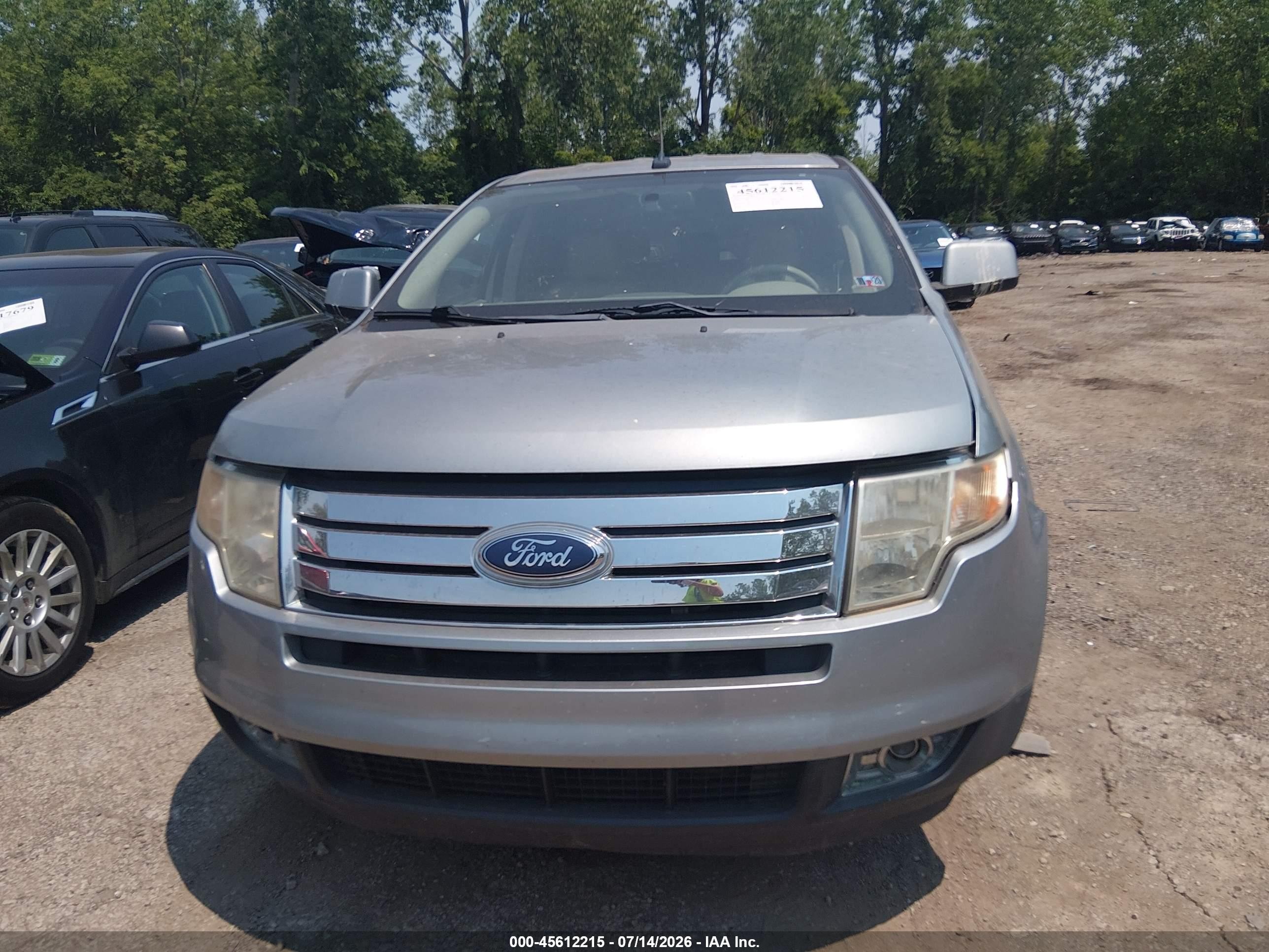 2007 Ford Edge Sel Plus Silver vin: 2FMDK39C57BA32599
