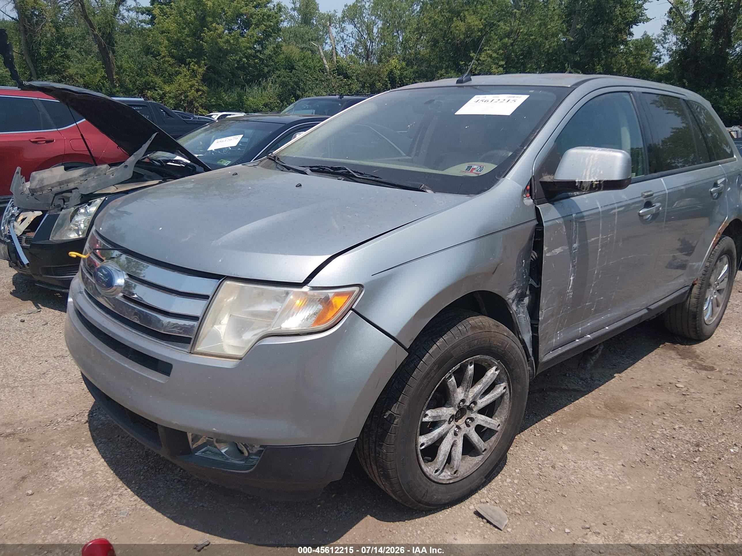 2007 Ford Edge Sel Plus Silver vin: 2FMDK39C57BA32599