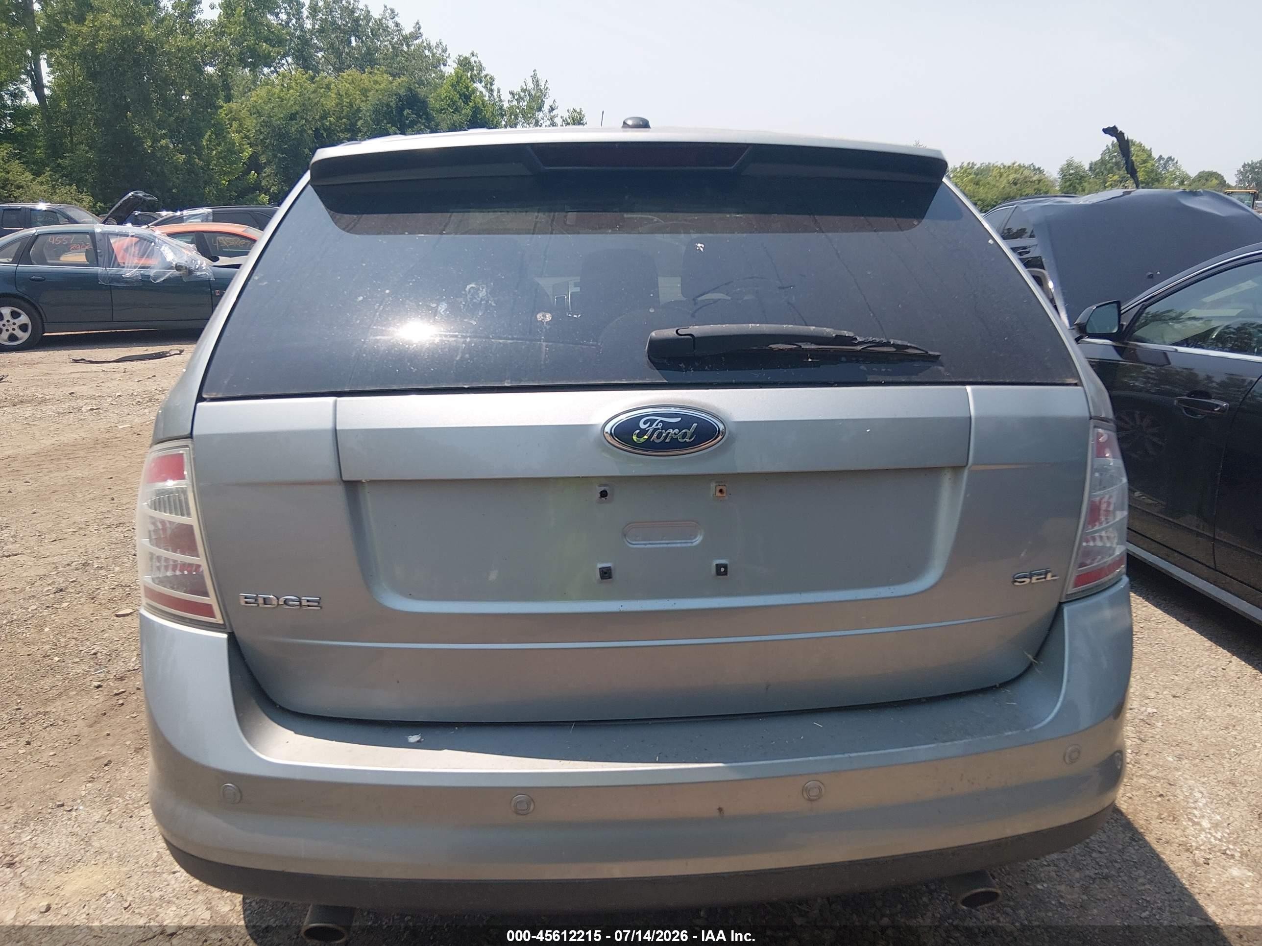 2007 Ford Edge Sel Plus Silver vin: 2FMDK39C57BA32599
