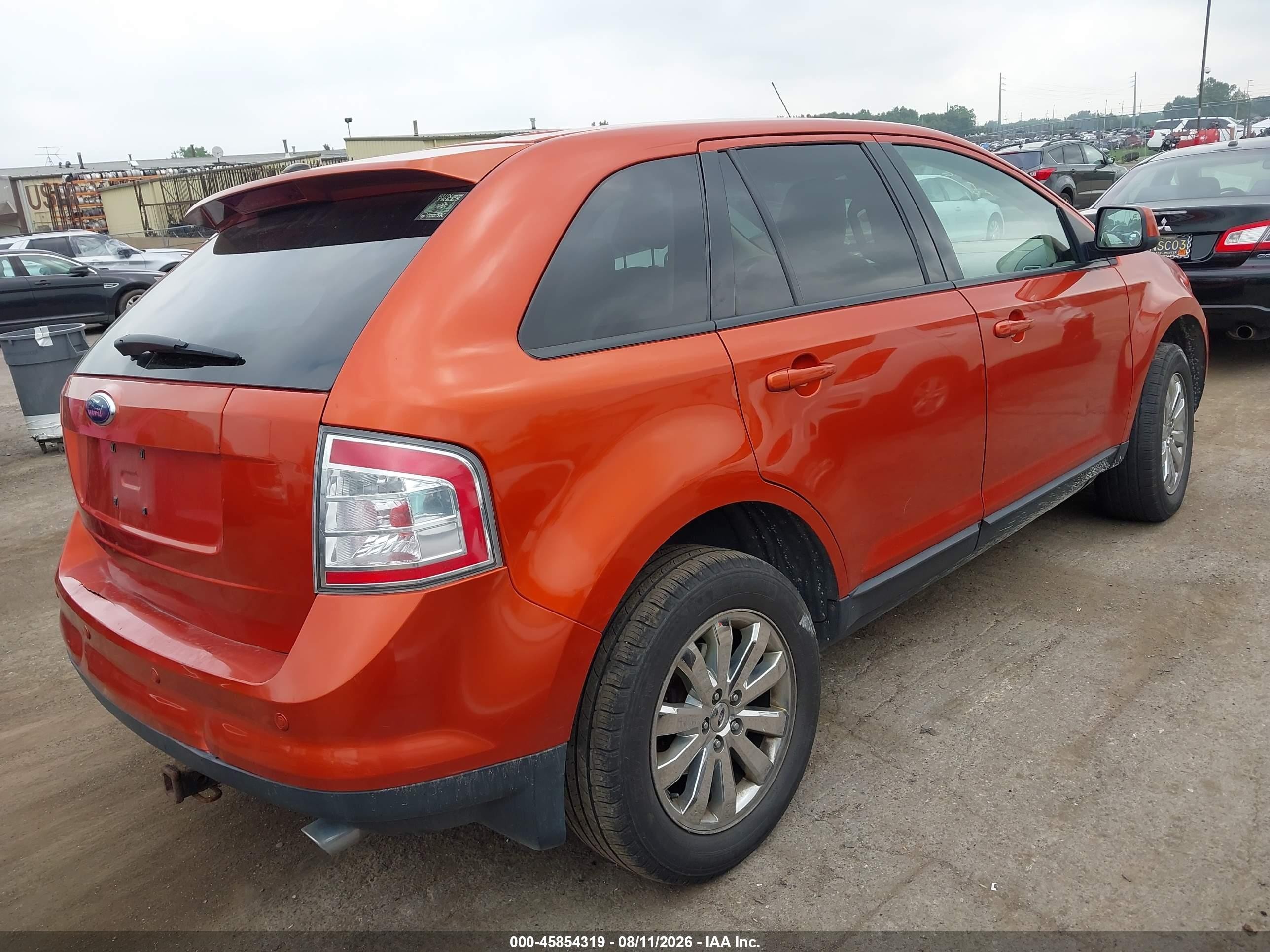 2007 Ford Edge Sel Plus Orange vin: 2FMDK39C57BB13991