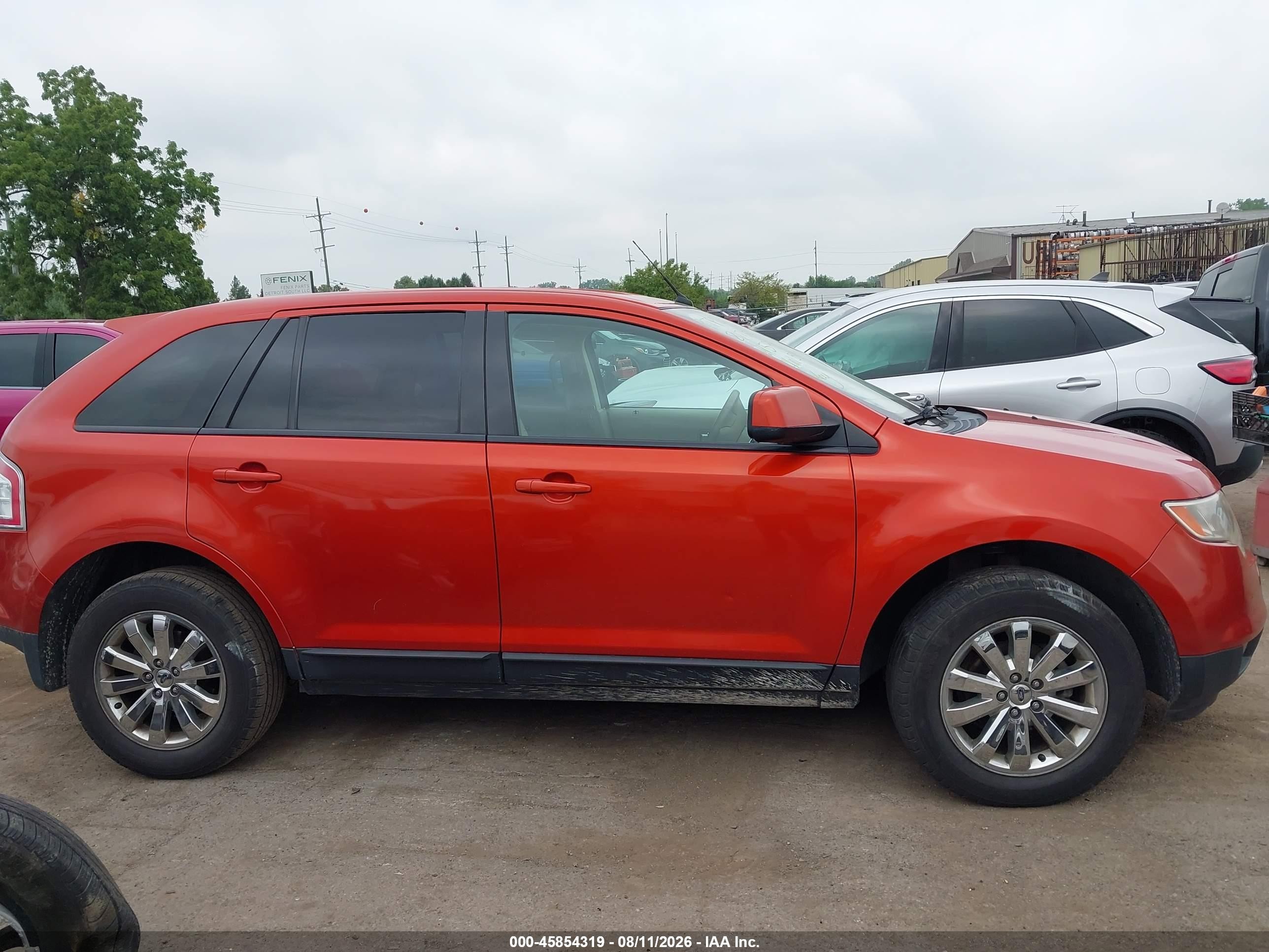 2007 Ford Edge Sel Plus Orange vin: 2FMDK39C57BB13991