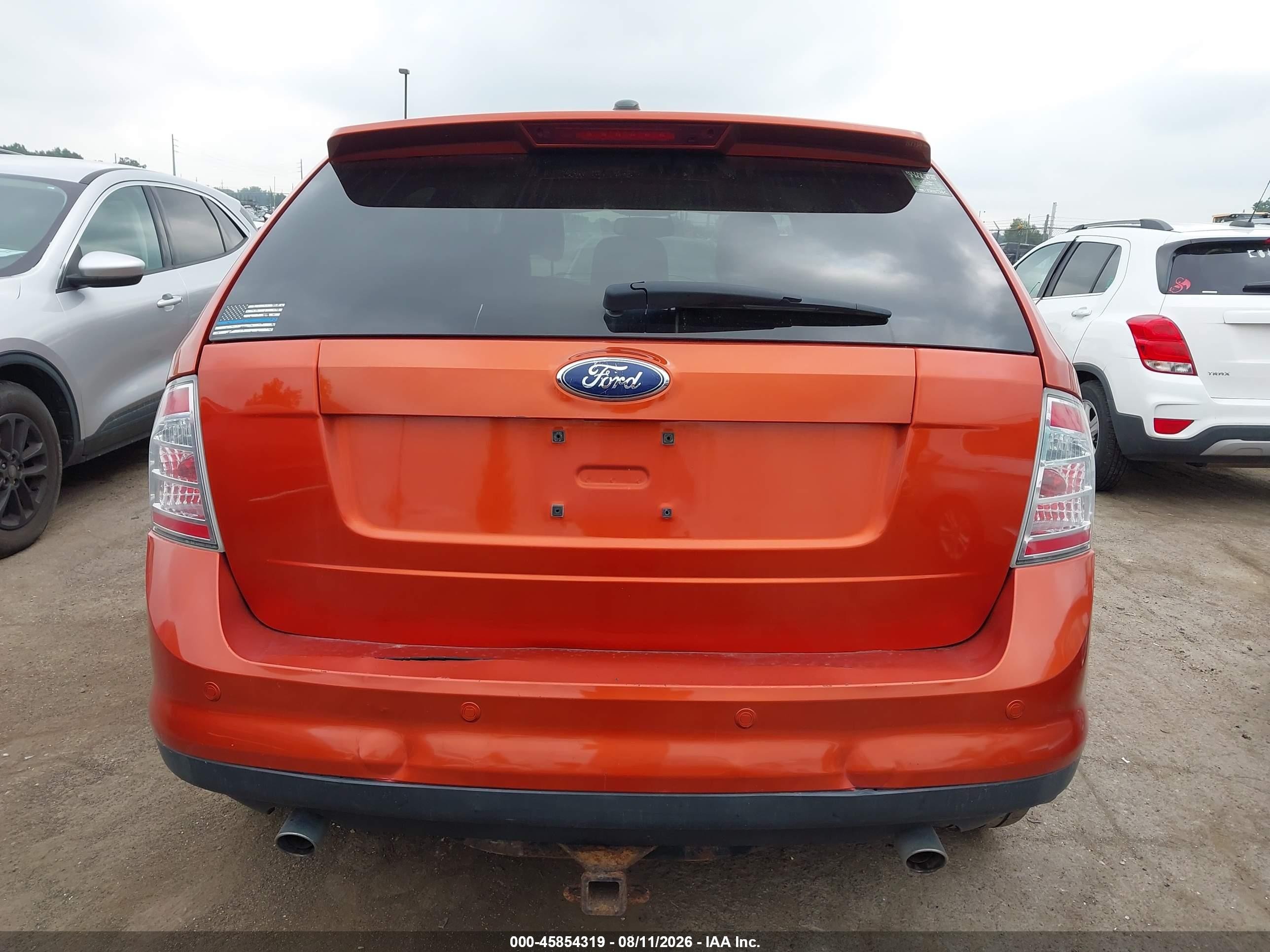 2007 Ford Edge Sel Plus Orange vin: 2FMDK39C57BB13991