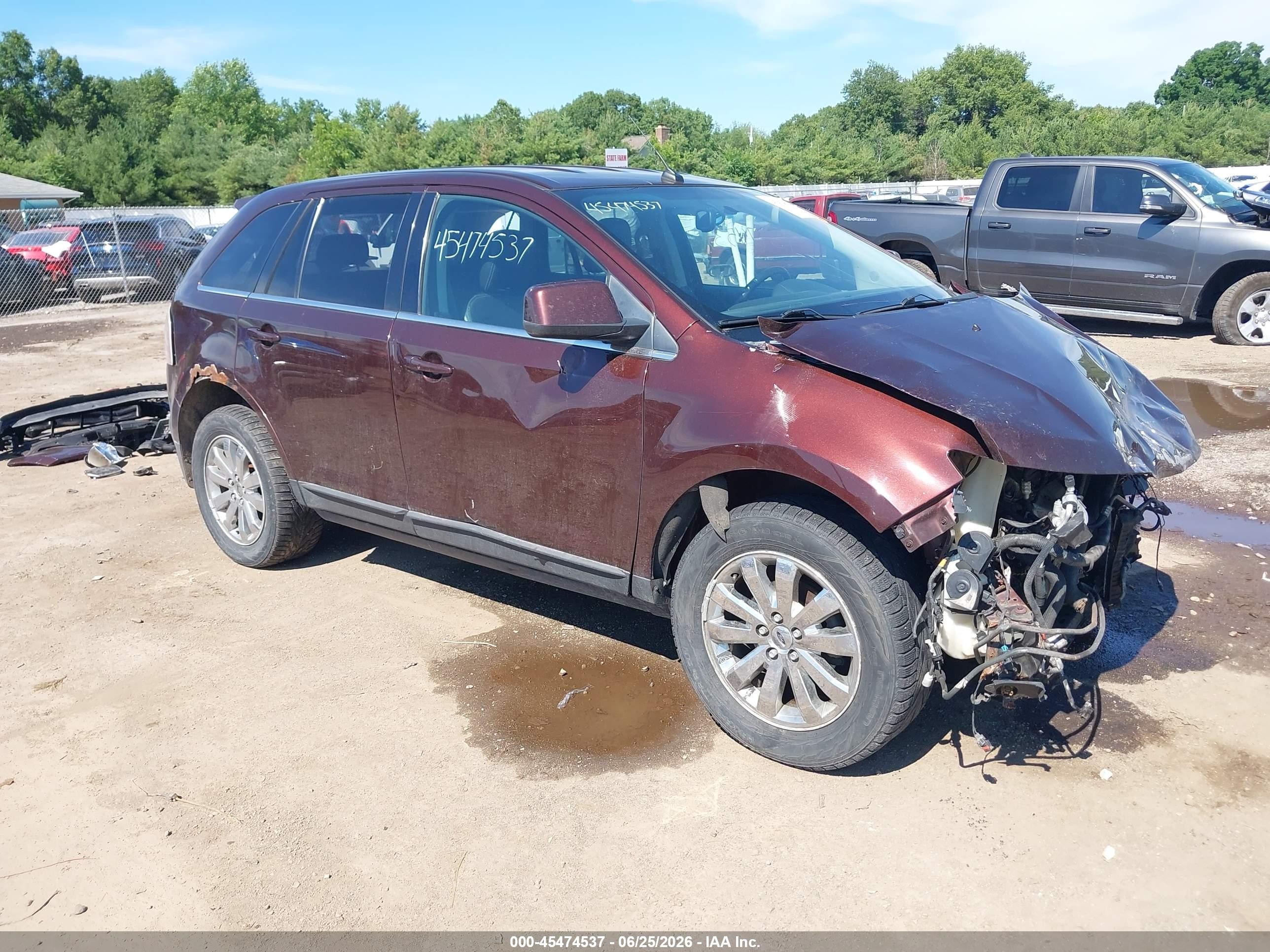 2009 Ford Edge Limited Burgundy vin: 2FMDK39C59BA49678