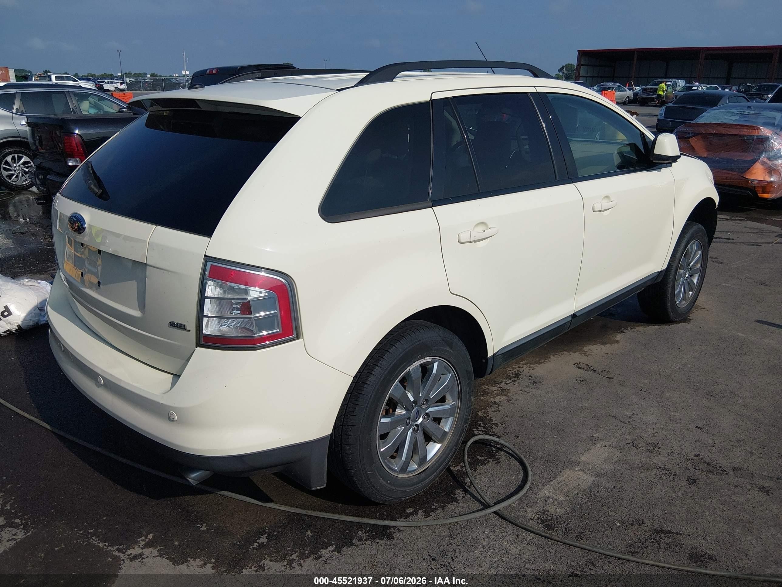 2007 Ford Edge Sel Plus White vin: 2FMDK39C67BB08010