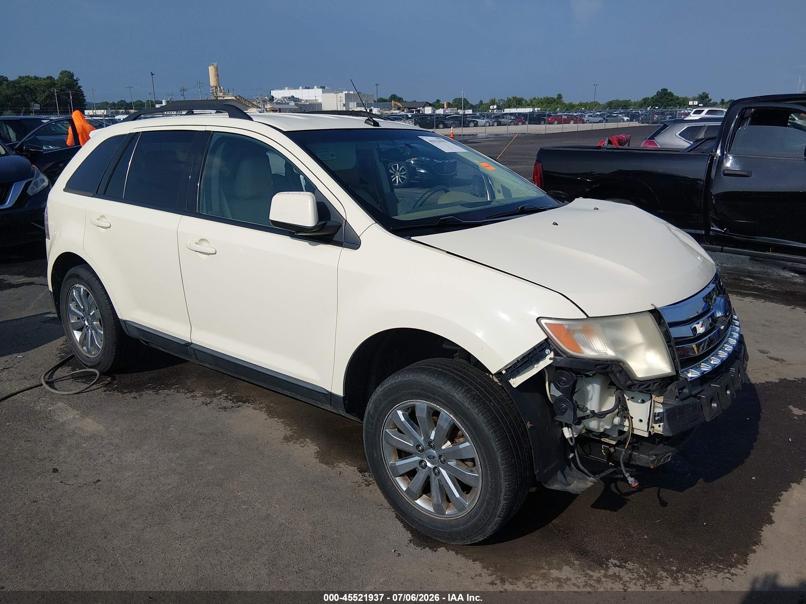 2007 Ford Edge Sel Plus White vin: 2FMDK39C67BB08010