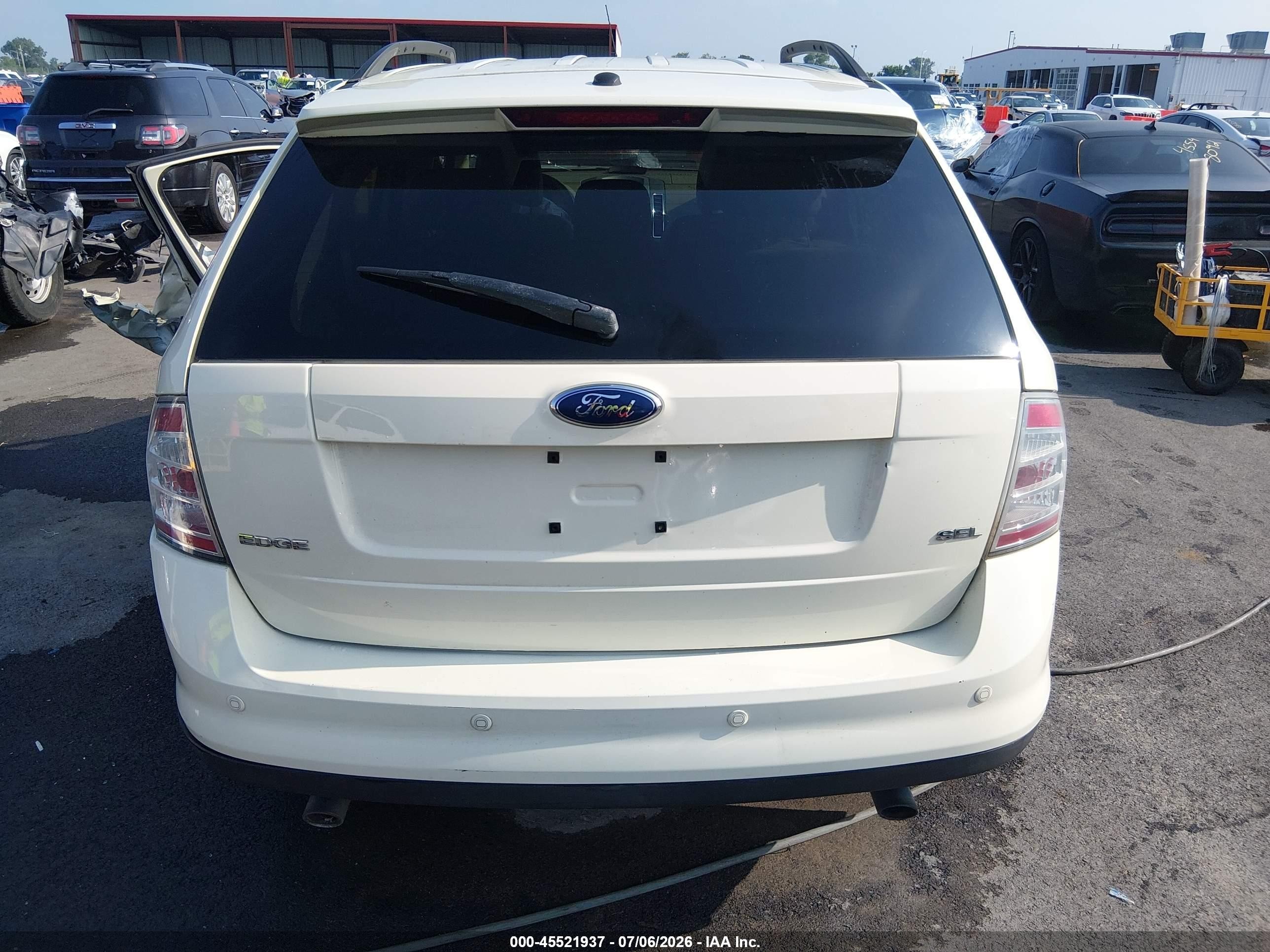 2007 Ford Edge Sel Plus White vin: 2FMDK39C67BB08010