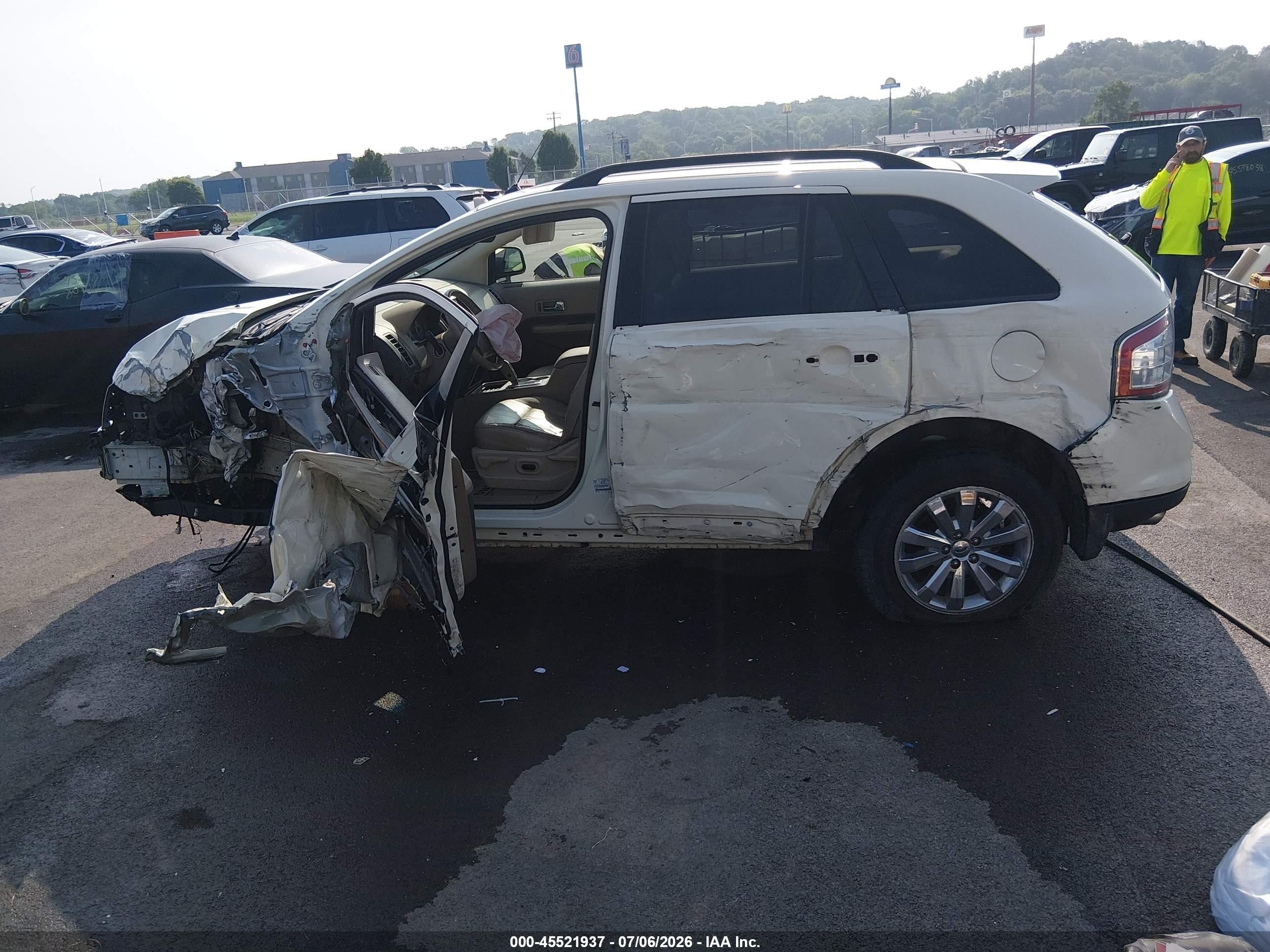 2007 Ford Edge Sel Plus White vin: 2FMDK39C67BB08010