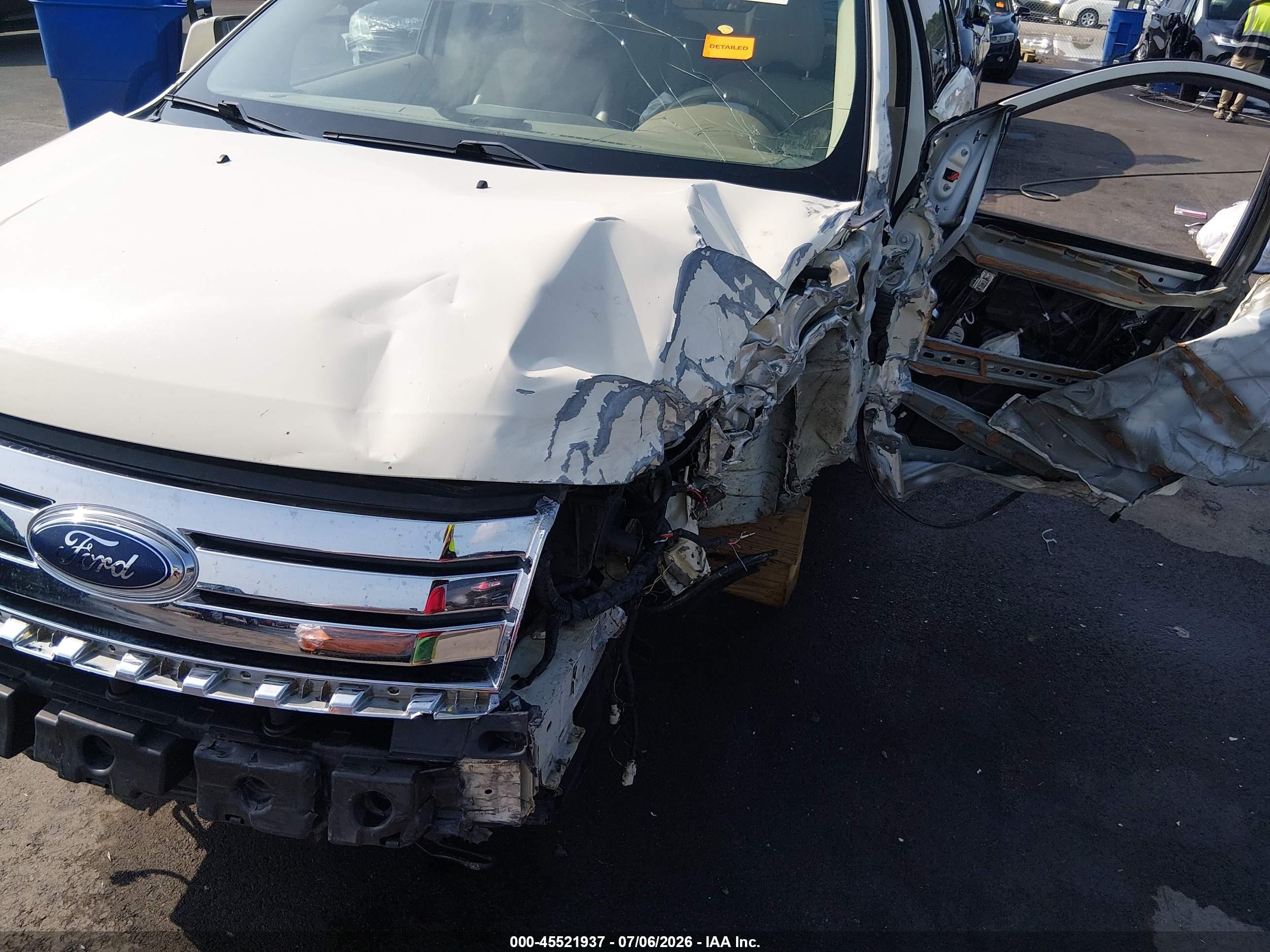 2007 Ford Edge Sel Plus White vin: 2FMDK39C67BB08010