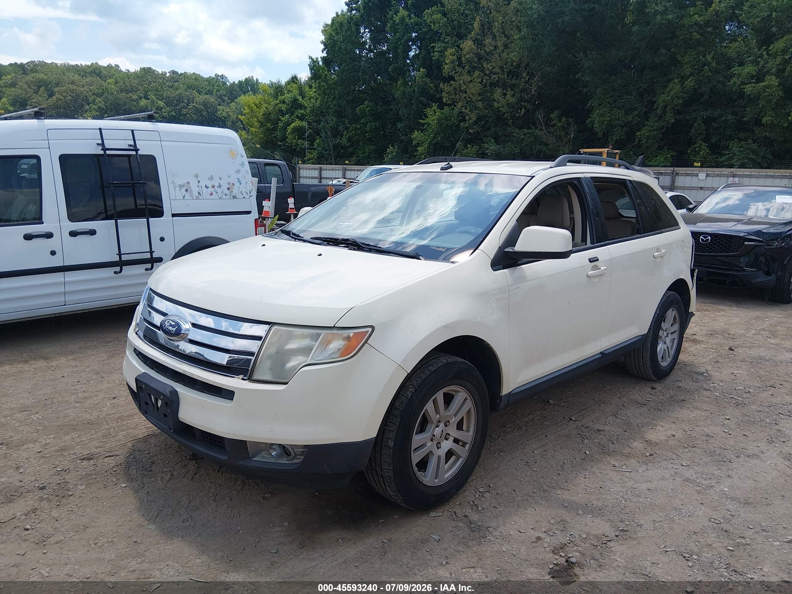 2007 Ford Edge Sel Plus White vin: 2FMDK39C67BB71818