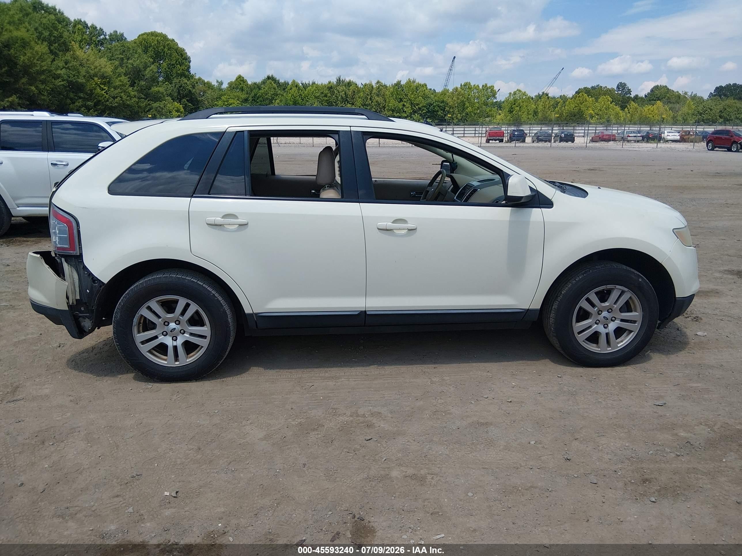 2007 Ford Edge Sel Plus White vin: 2FMDK39C67BB71818