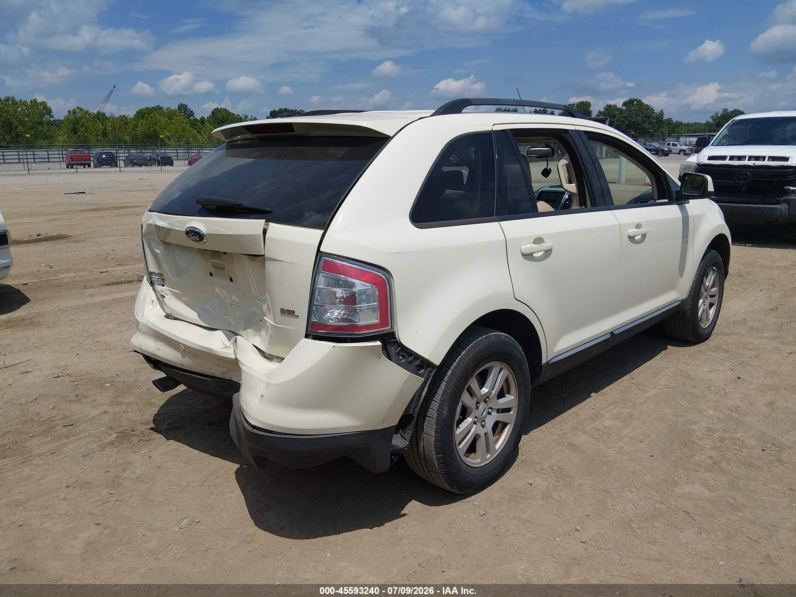 2007 Ford Edge Sel Plus White vin: 2FMDK39C67BB71818