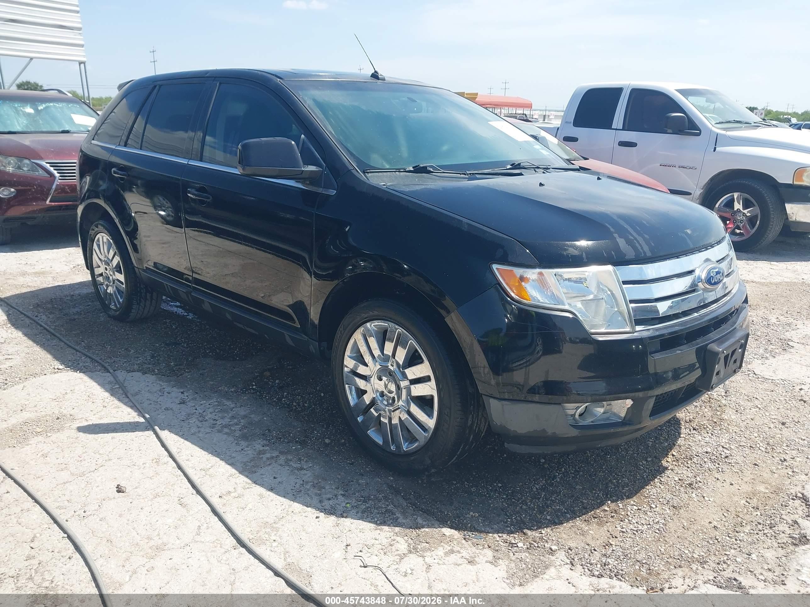 2008 Ford Edge Limited Black vin: 2FMDK39C68BA22147