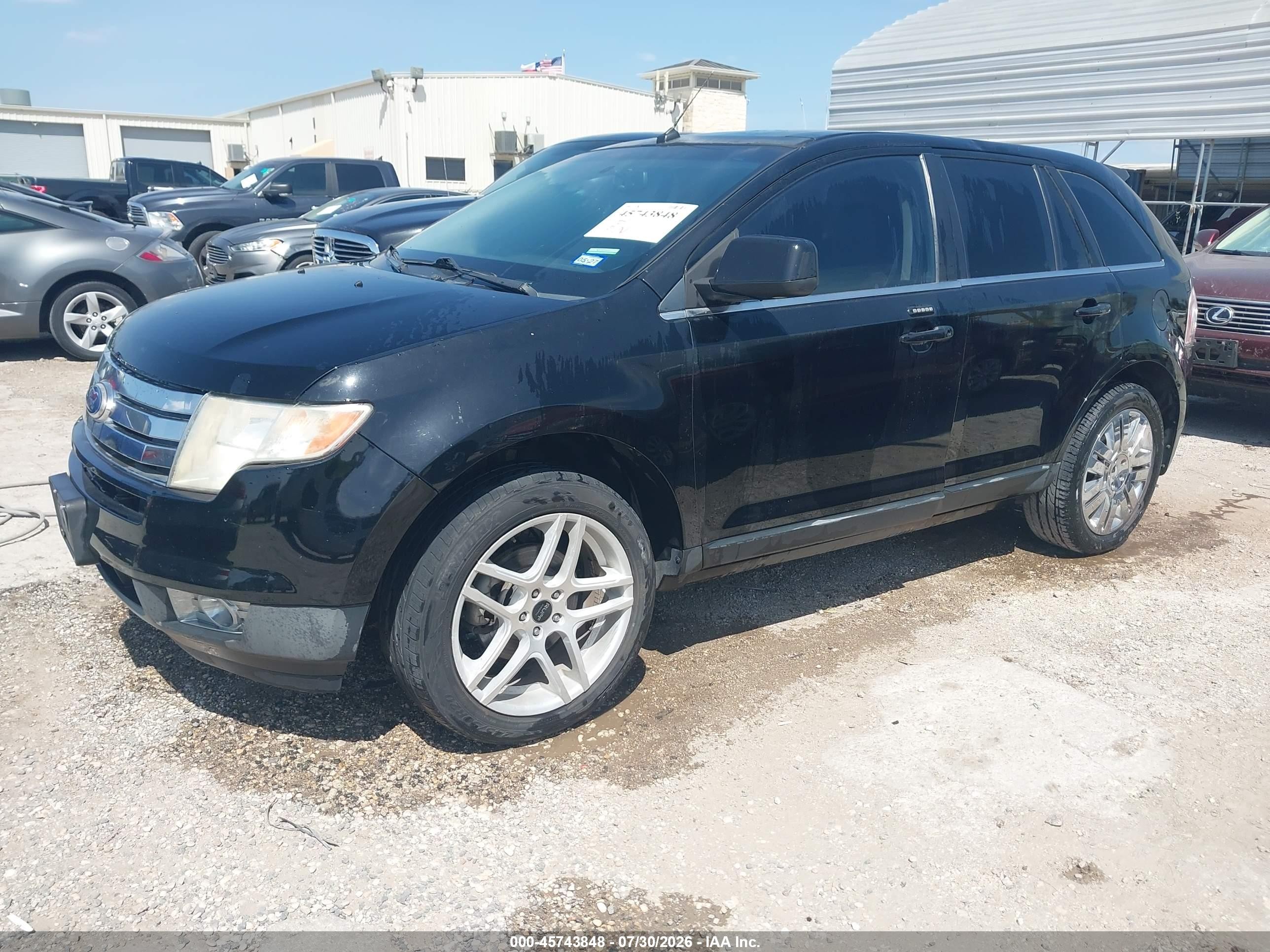 2008 Ford Edge Limited Black vin: 2FMDK39C68BA22147