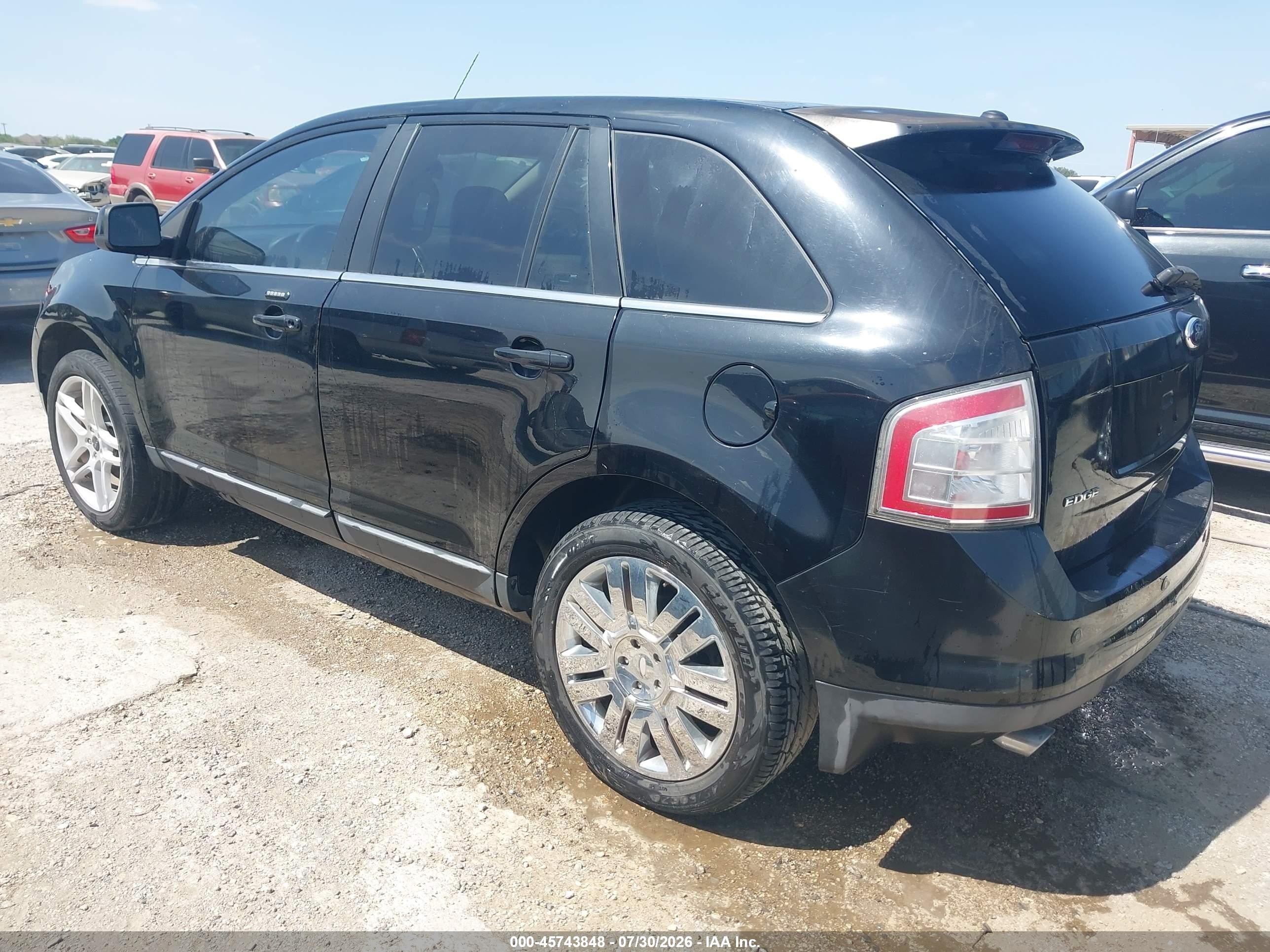 2008 Ford Edge Limited Black vin: 2FMDK39C68BA22147