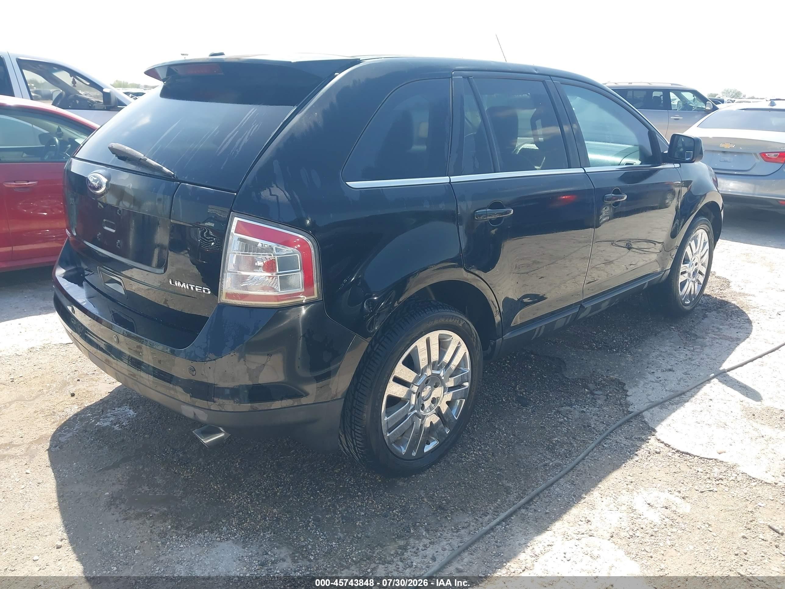 2008 Ford Edge Limited Black vin: 2FMDK39C68BA22147