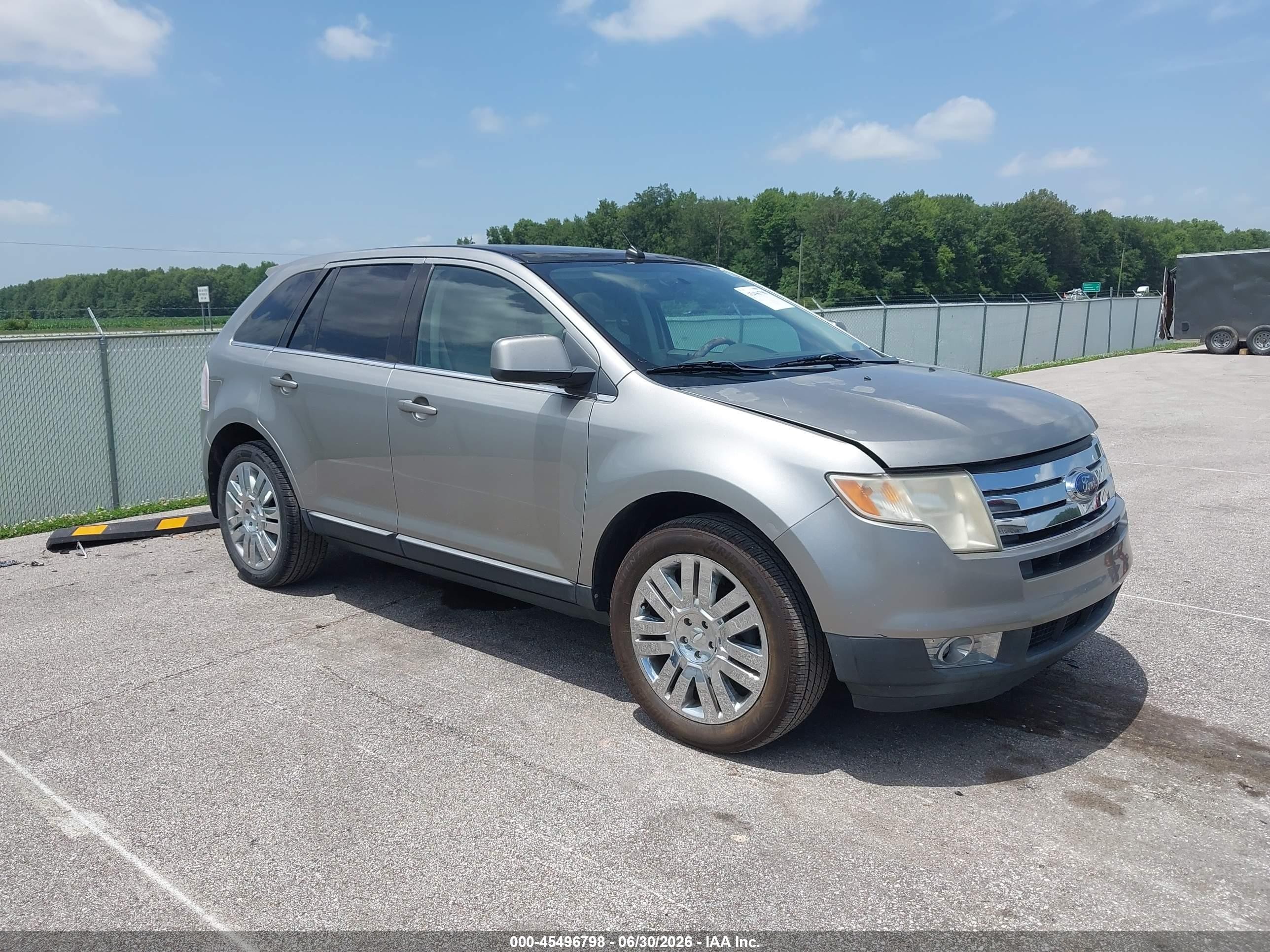 2008 Ford Edge Limited Серый vin: 2FMDK39C78BA93597