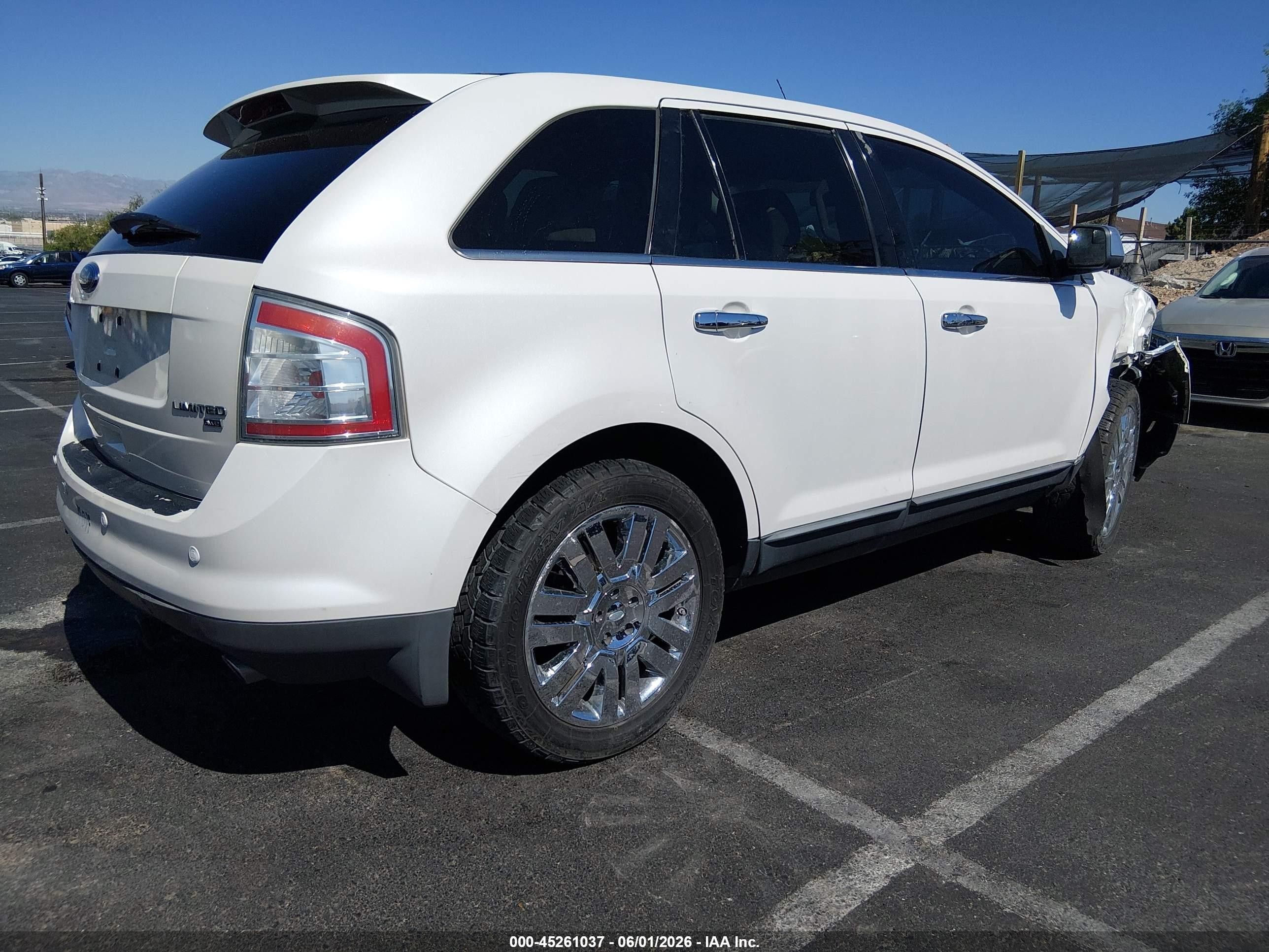 2009 Ford Edge Limited White vin: 2FMDK39C79BA86375