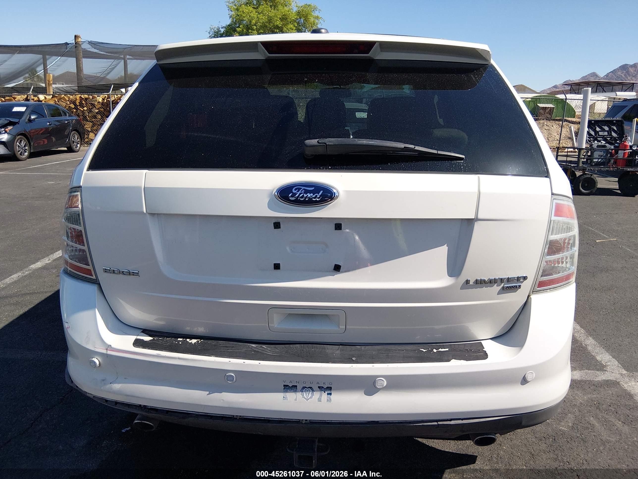 2009 Ford Edge Limited White vin: 2FMDK39C79BA86375