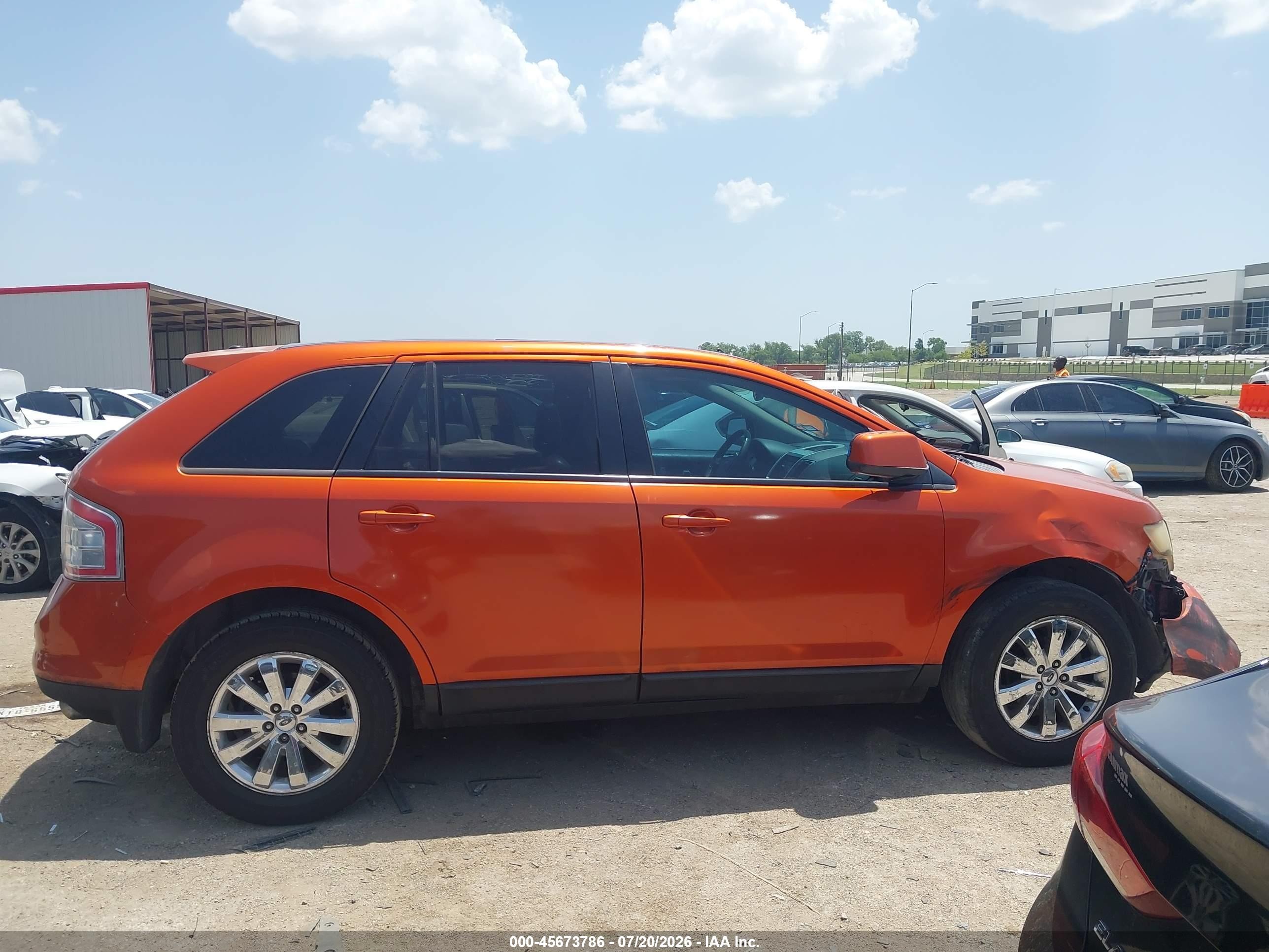 2007 Ford Edge Sel Plus Оранжевый vin: 2FMDK39C87BB25732