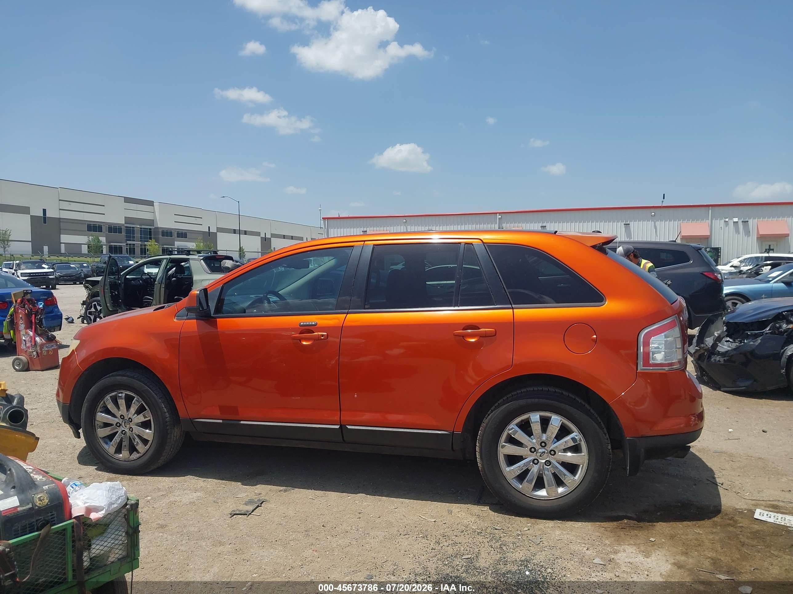 2007 Ford Edge Sel Plus Оранжевый vin: 2FMDK39C87BB25732