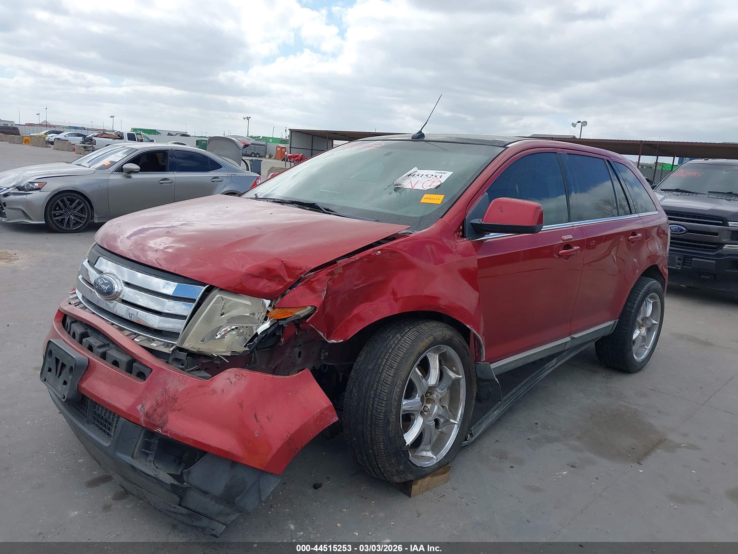 2008 Ford Edge Limited Red vin: 2FMDK39C88BA87064