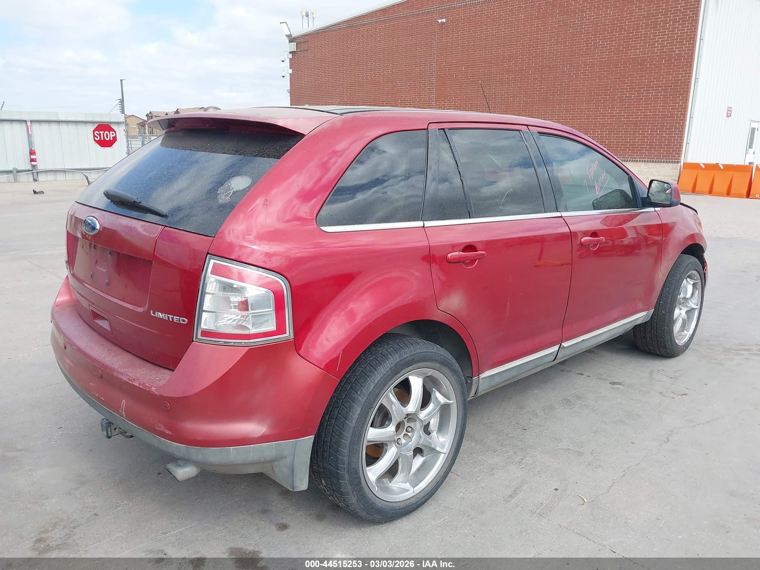 2008 Ford Edge Limited Red vin: 2FMDK39C88BA87064